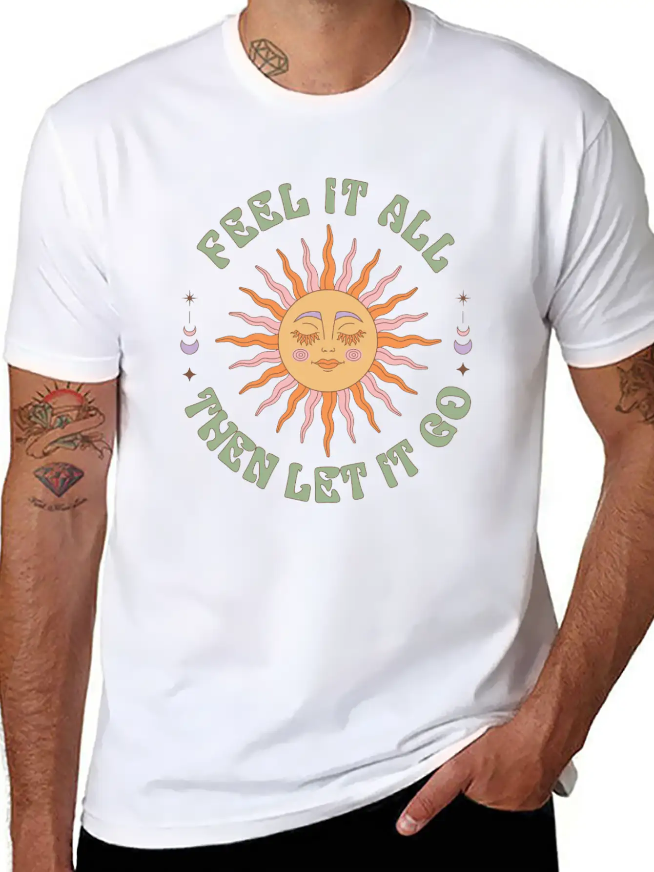 Feel It All, Then Let It Go Basic Graphic T-Shirt – Daily Comfort In Soft Cotton