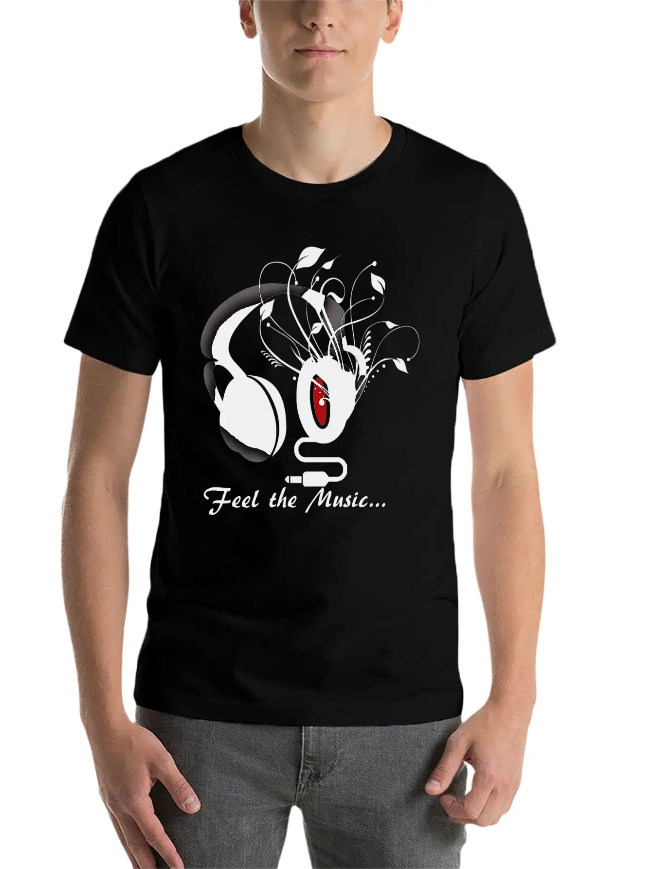 Feel The Music Basic Graphic T-Shirt – Daily Comfort In Soft Cotton
