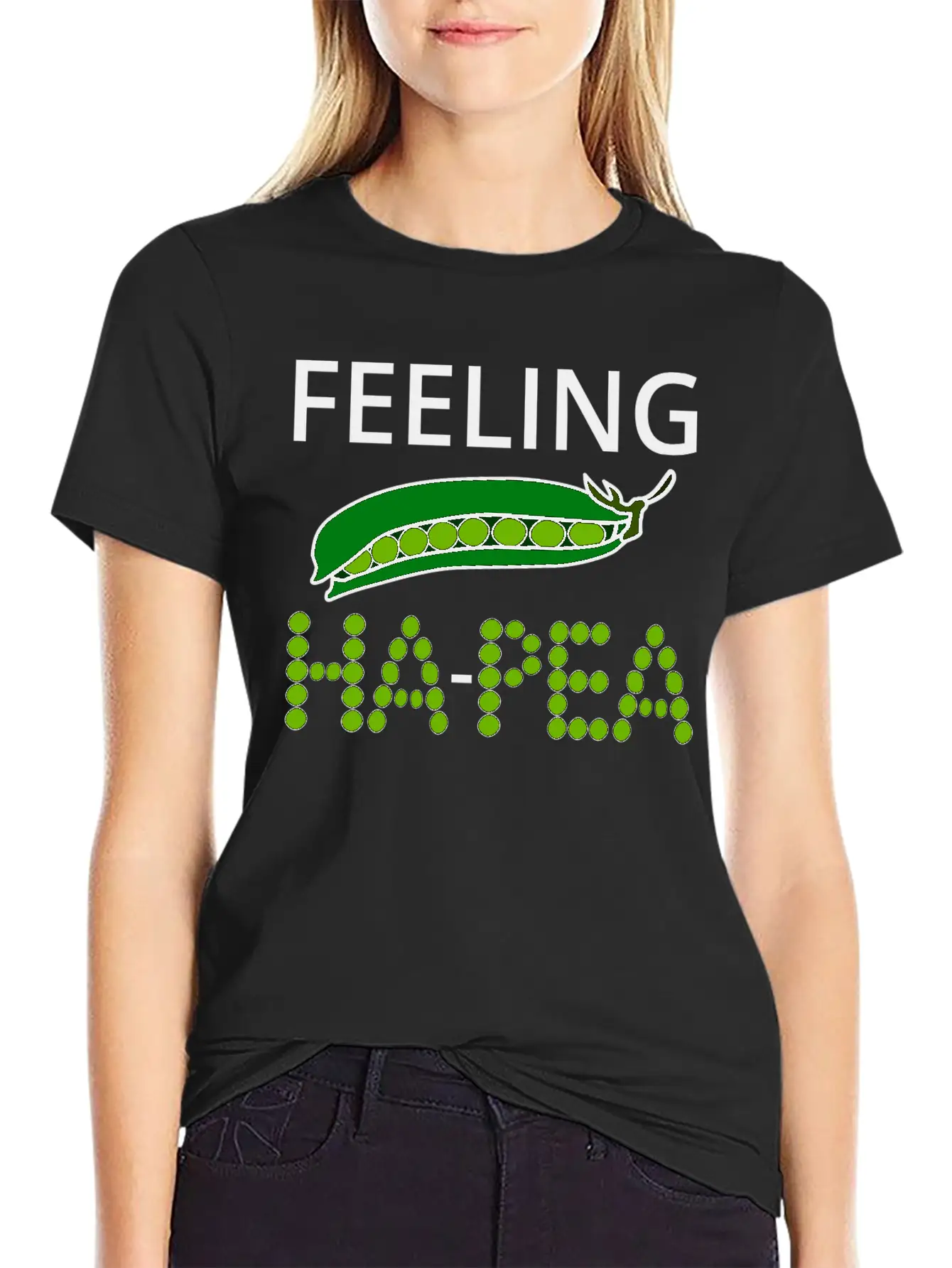 Feeling Ha-Pea (Feeling Happy) Stylish Everyday T-Shirt – Unisex Basic Cotton Tee