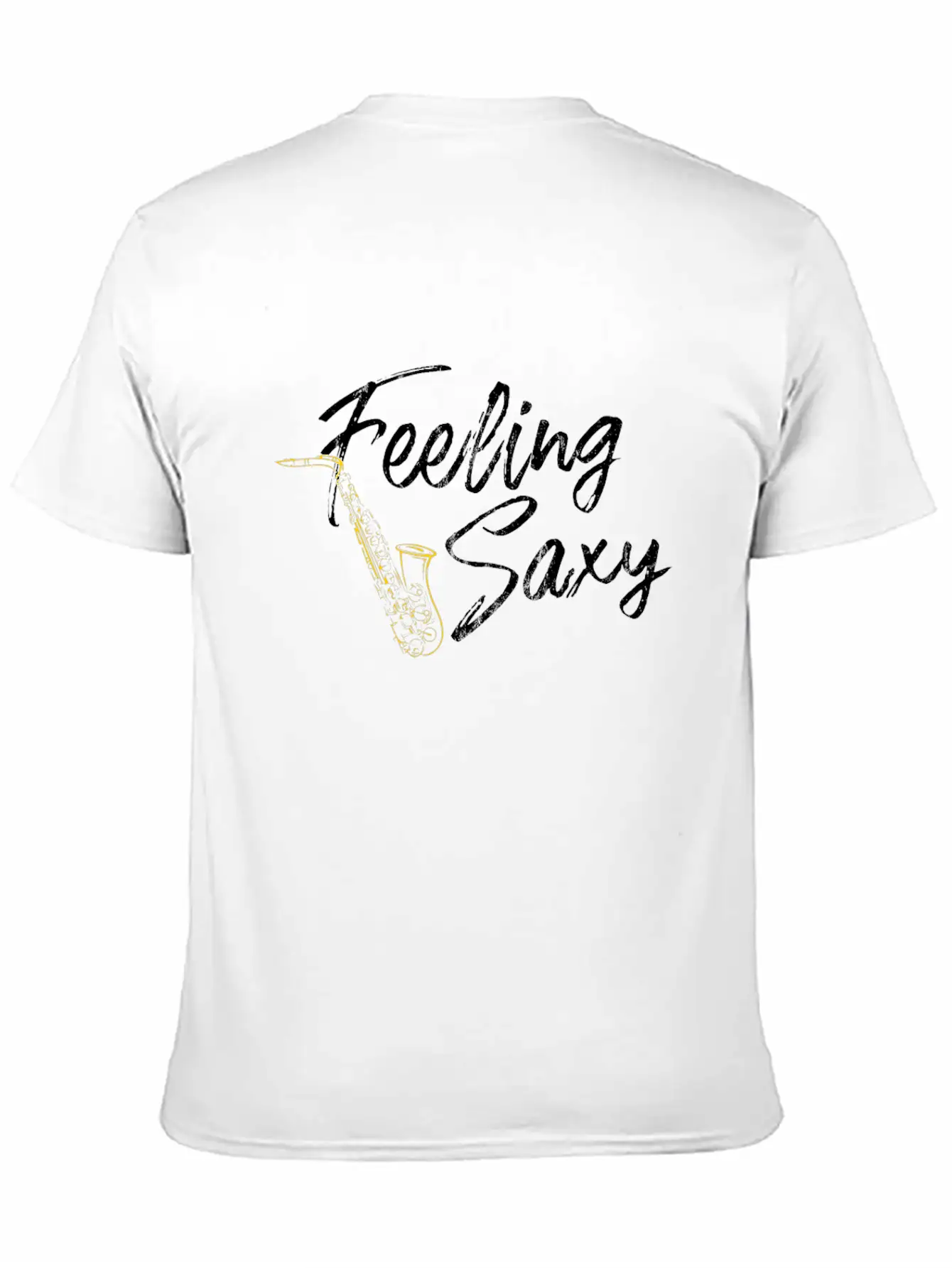 Feeling Saxy Funny Saxaphone Breathable Graphic T-Shirt – Perfect For Casual Days