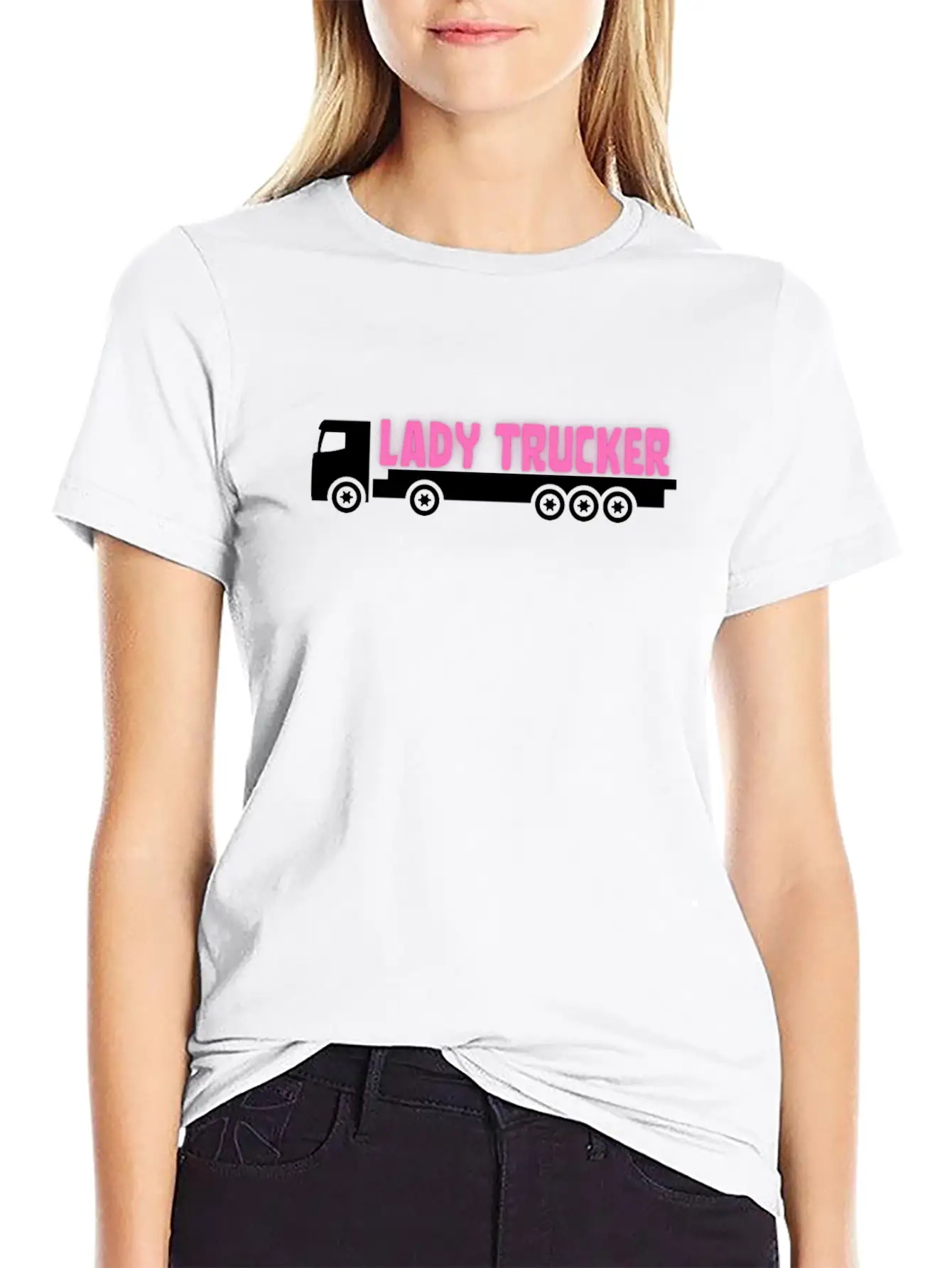 Female Truck Driver Gifts For Truck Driver Women Stylish Everyday T-Shirt – Unisex Basic Cotton Tee