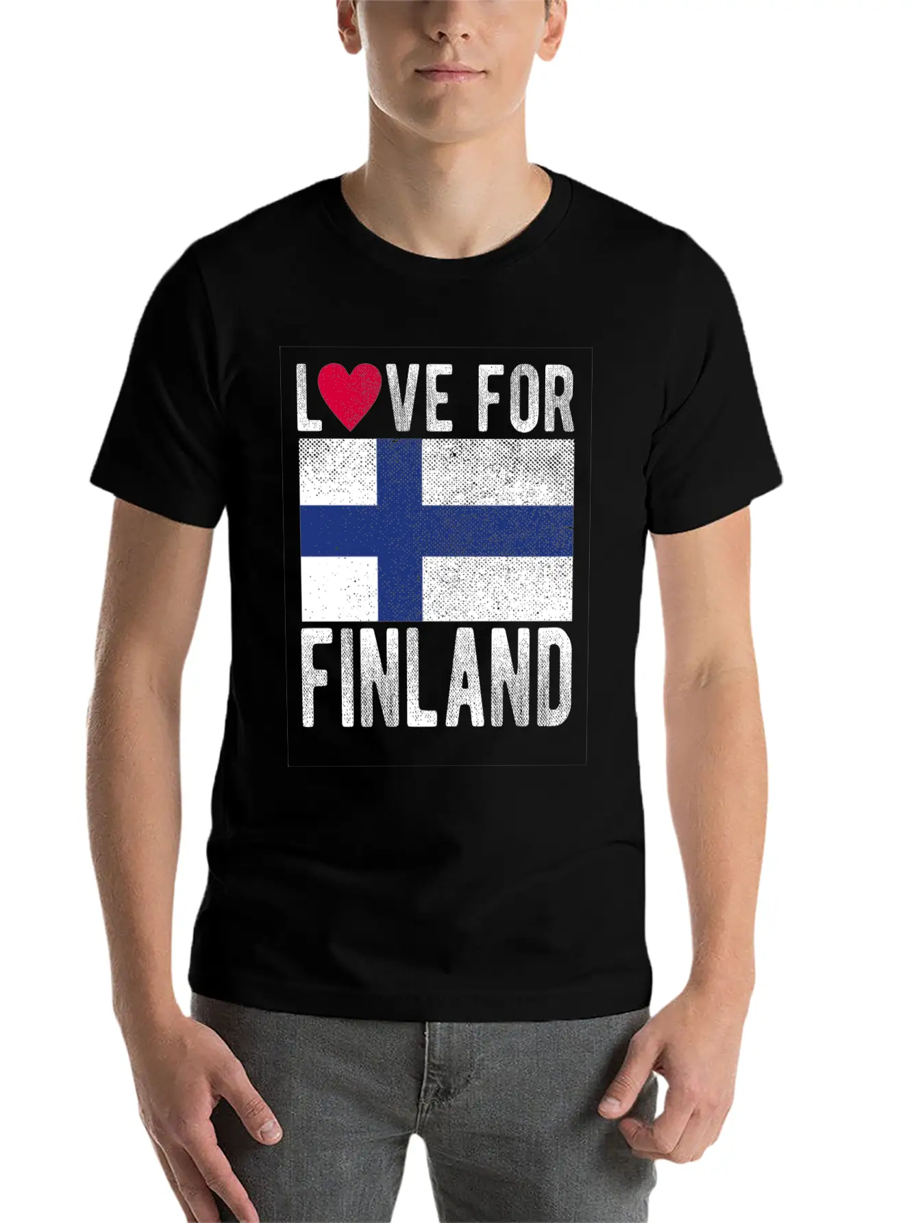 Finland Flag Souvenir Essential Cotton Tee For Daily Outfits – Unisex Style
