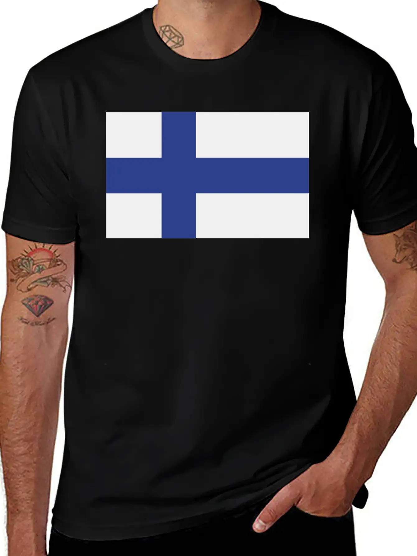 Finnish Flag Basic Graphic T-Shirt – Daily Comfort In Soft Cotton