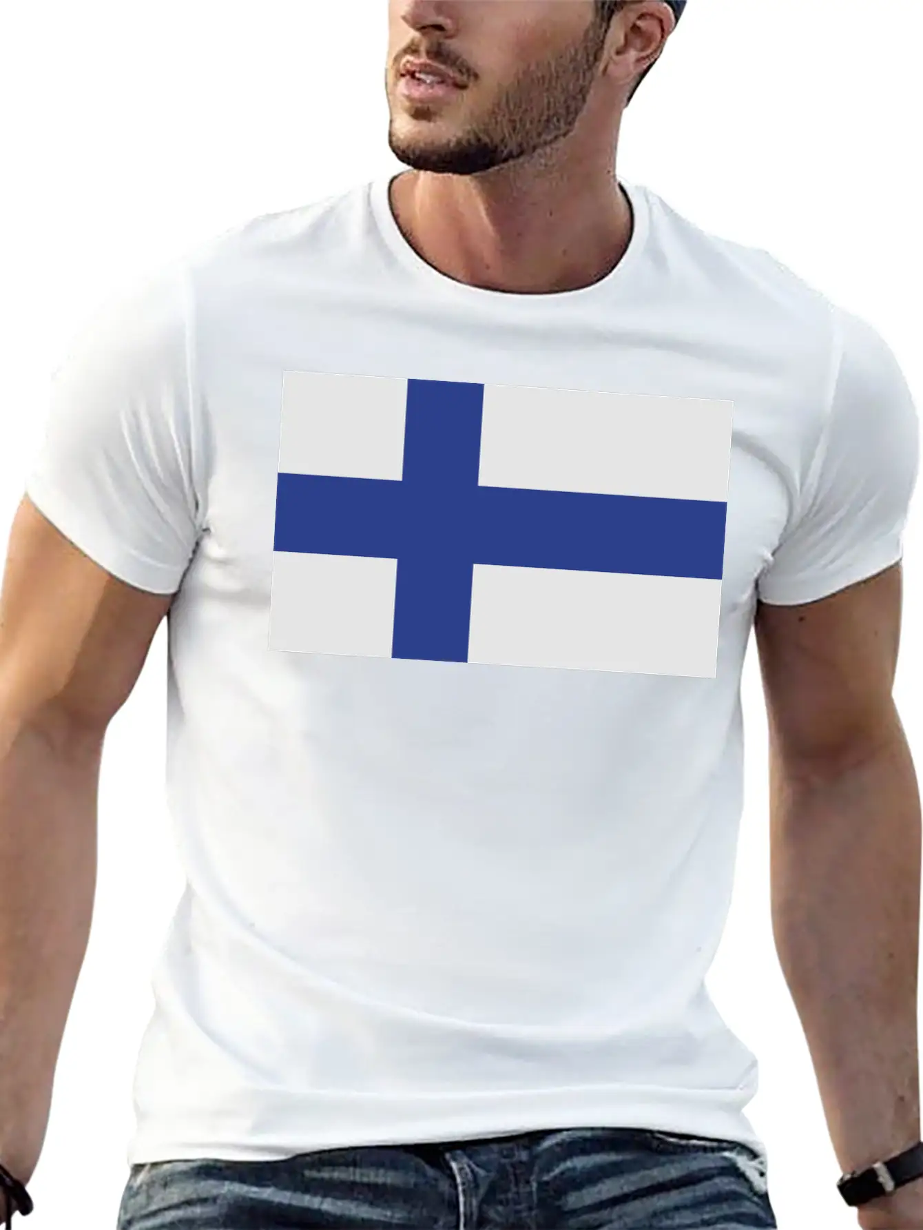 Finnish Flag Basic Graphic T-Shirt – Daily Comfort In Soft Cotton
