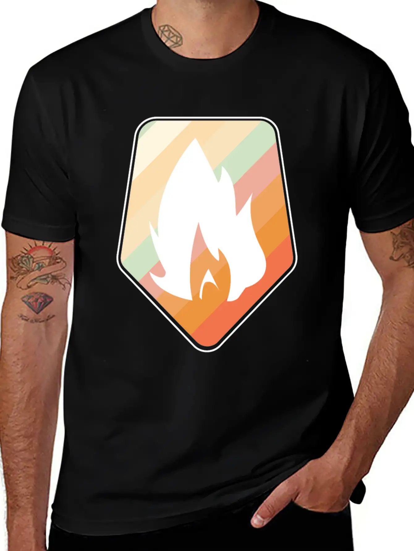 Fire Flame Gift Stylish Everyday T-Shirt – Unisex Basic Cotton Tee