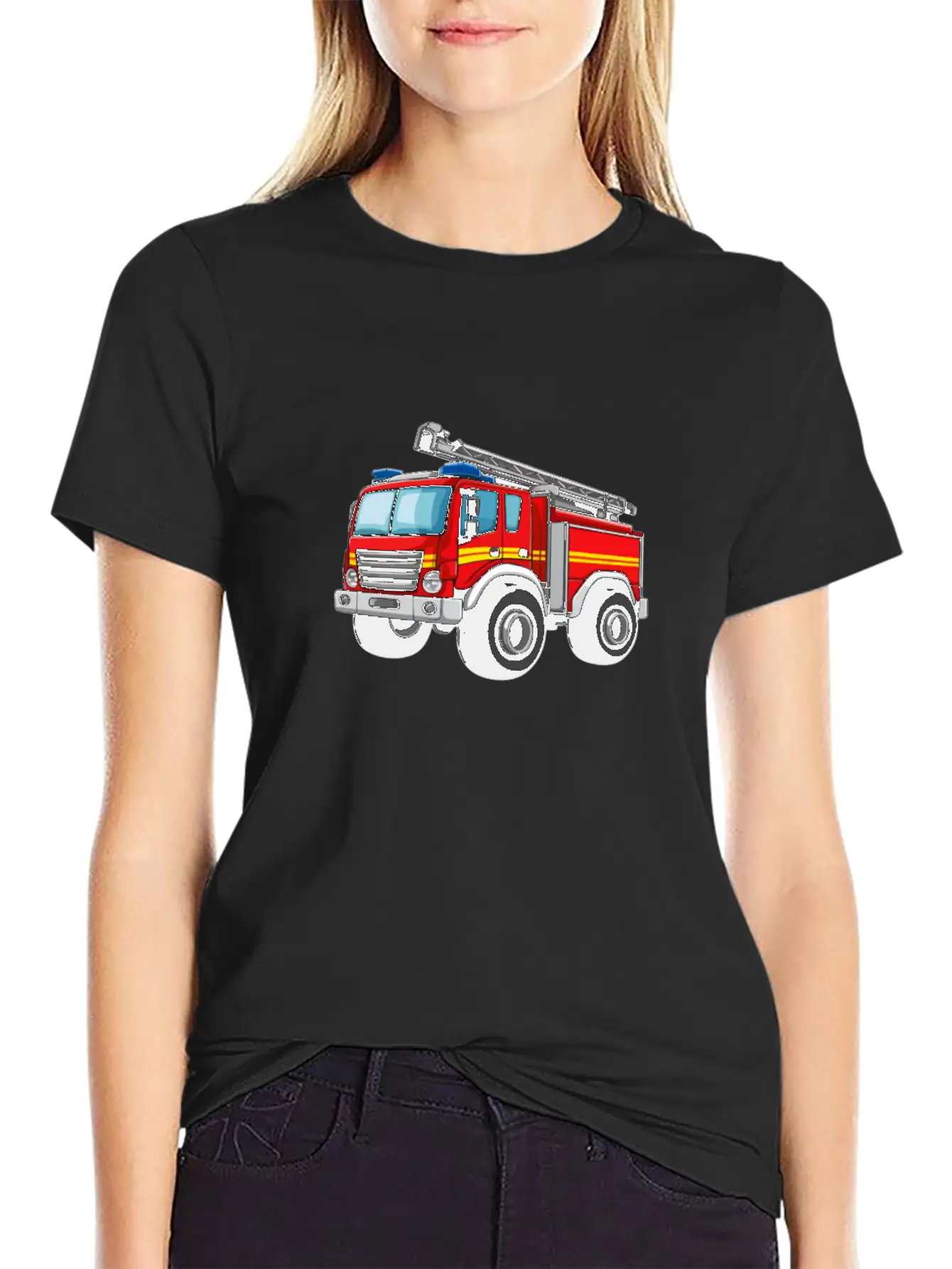 Fire Truck Basic Graphic T-Shirt – Daily Comfort In Soft Cotton