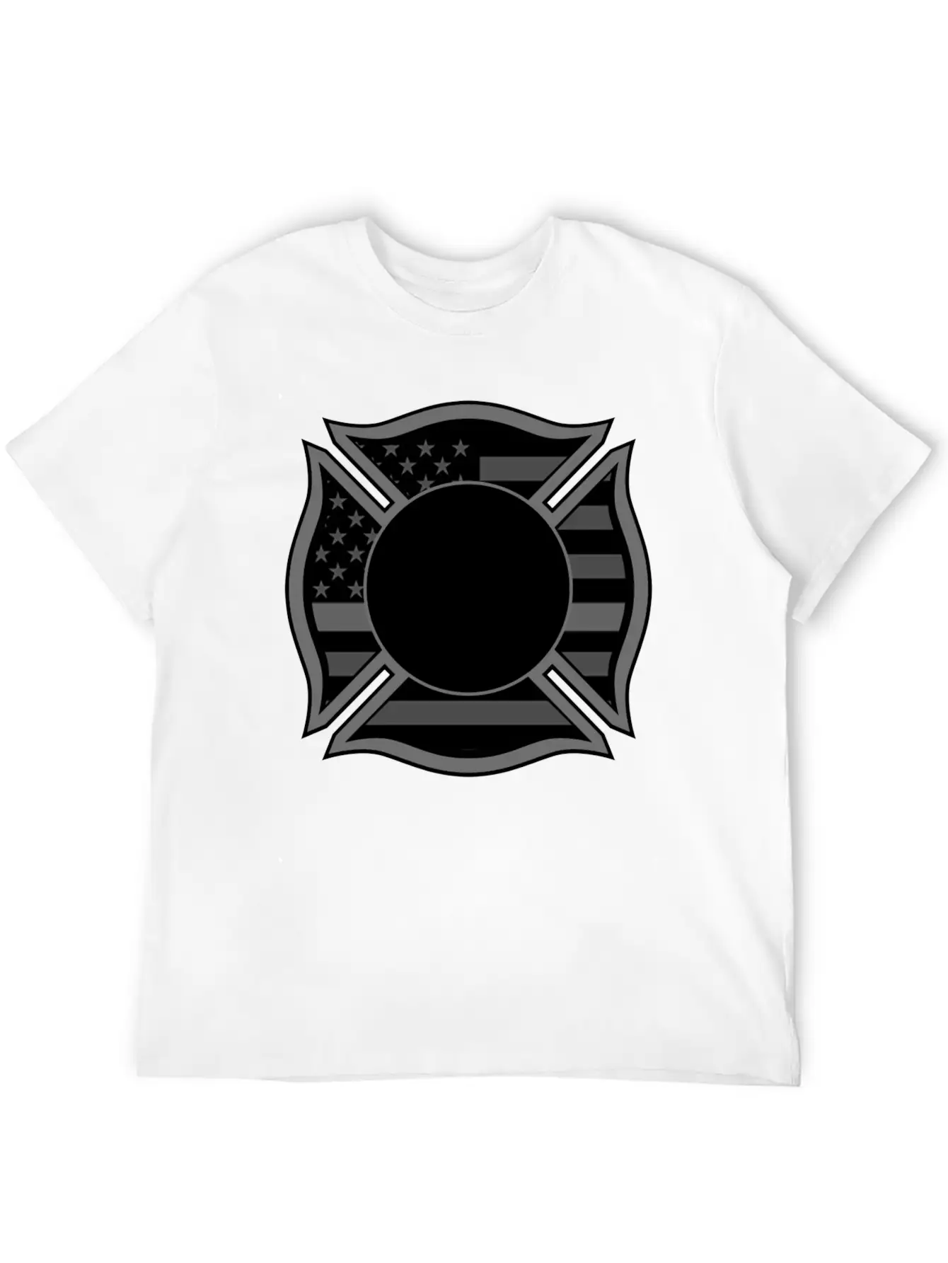 Firefighter Black Flag Maltese Classic Cotton Tee – Unisex Comfort For Any Season