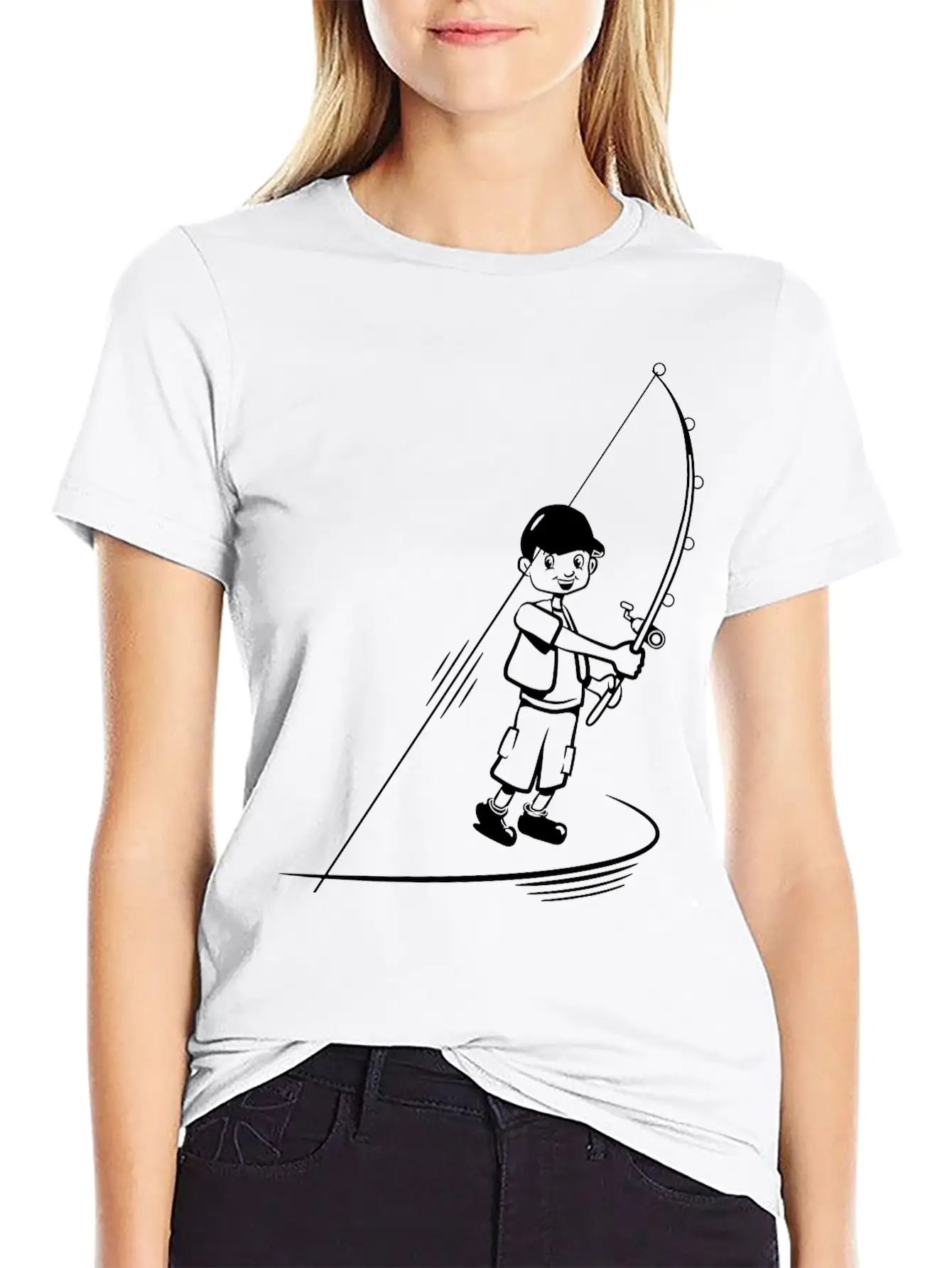 Fishing Young Fishing Fun Stylish Everyday T-Shirt – Unisex Basic Cotton Tee