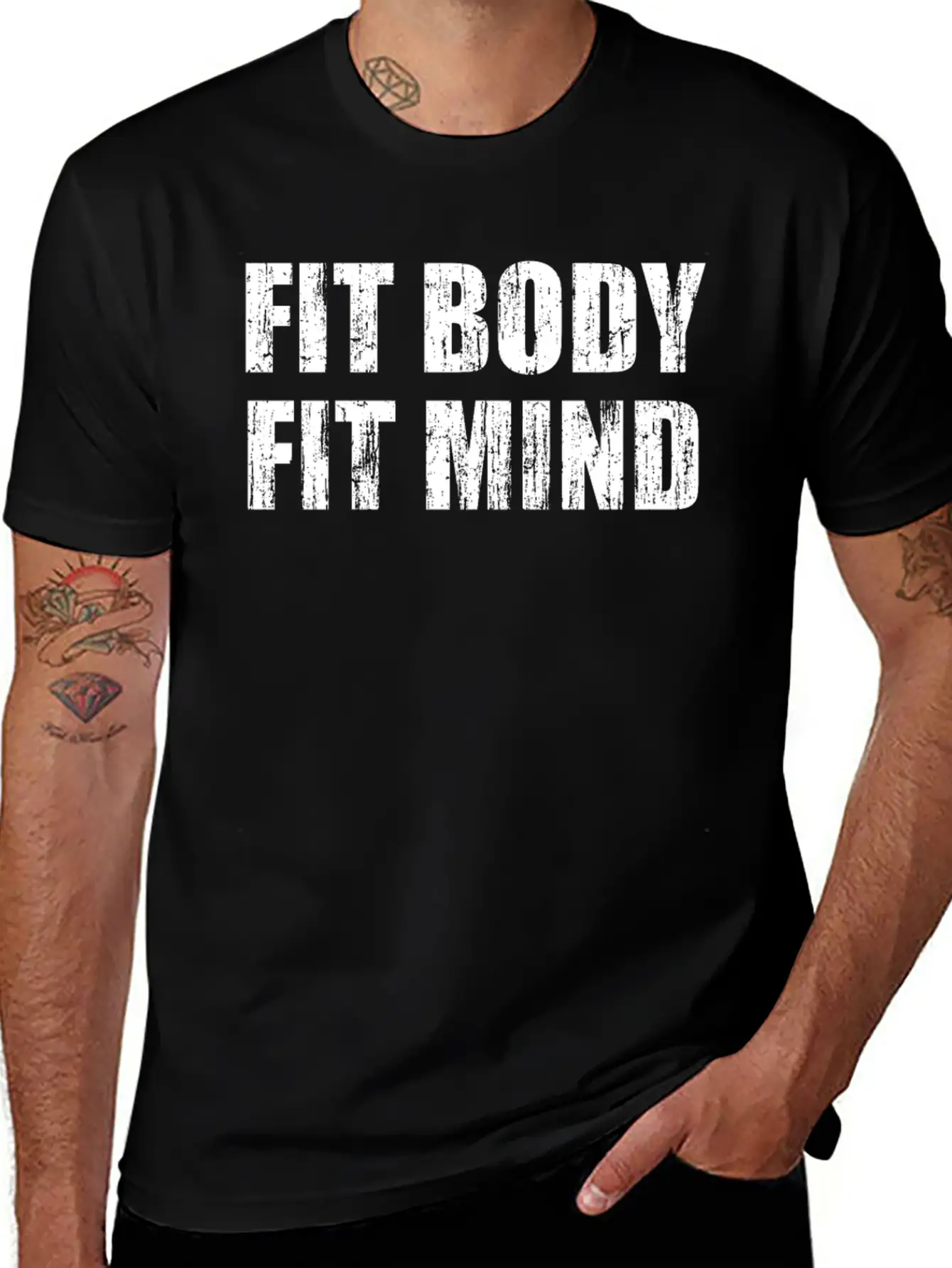 Fit Body Fit Mind Stylish Everyday T-Shirt – Unisex Basic Cotton Tee
