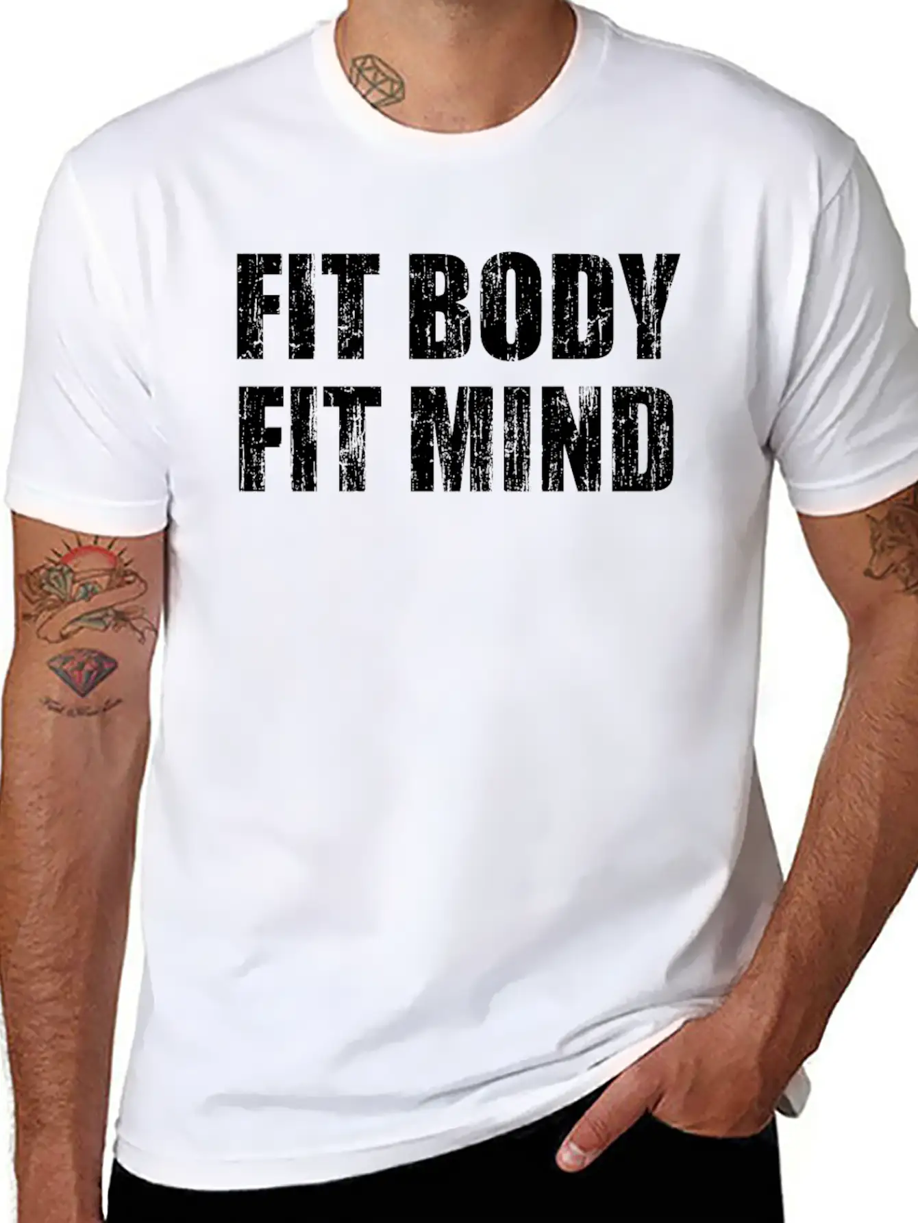 Fit Body Fit Mind Stylish Everyday T-Shirt – Unisex Basic Cotton Tee