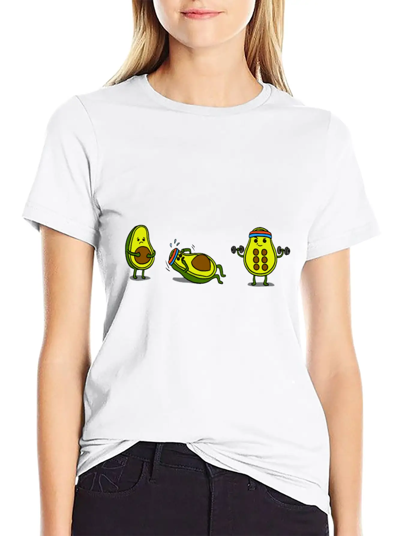 Fitness Avocado Basic Graphic T-Shirt – Daily Comfort In Soft Cotton