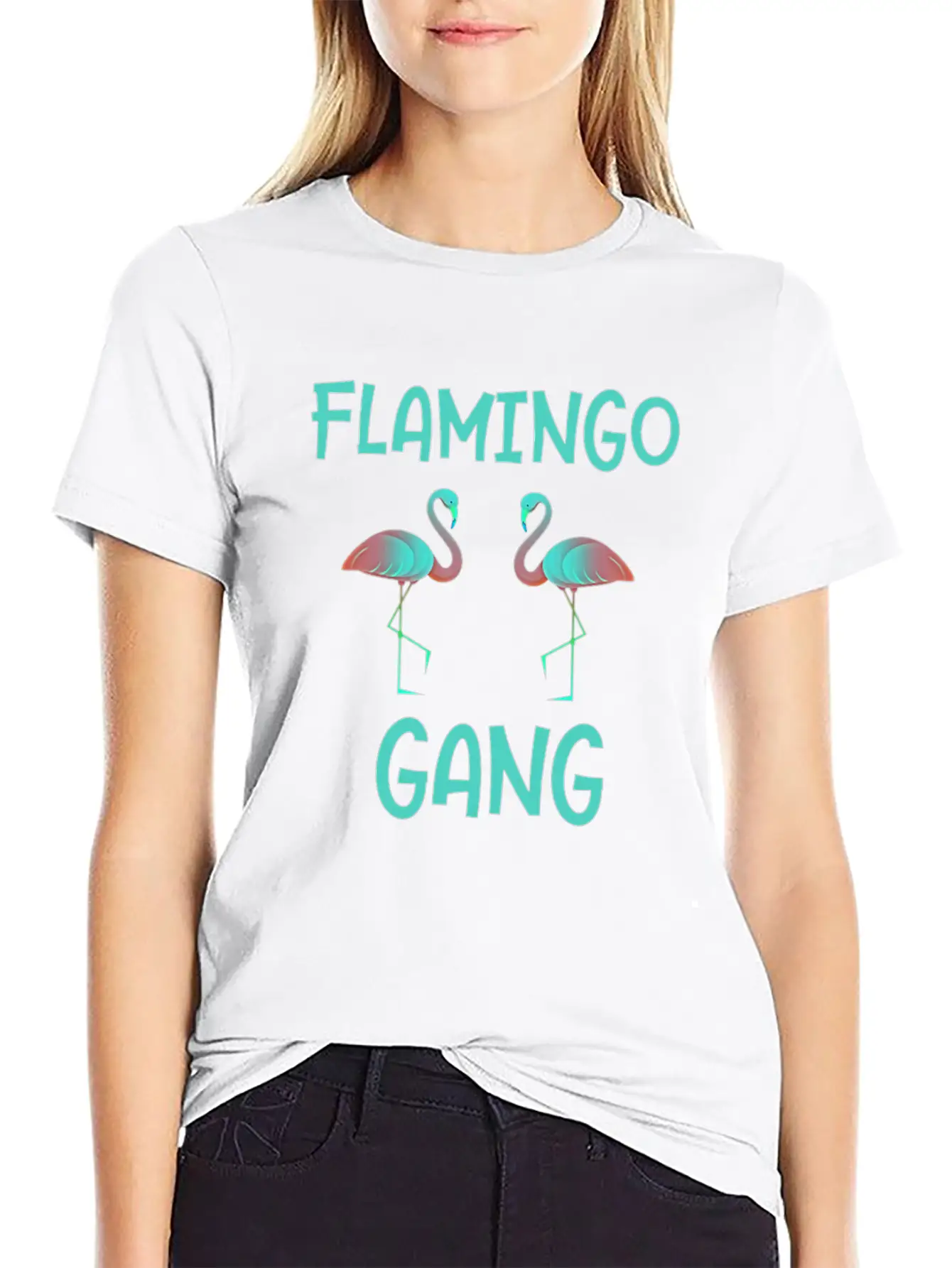 Flamingo Gang Cool Gift Flamingos Stylish Everyday T-Shirt – Unisex Basic Cotton Tee