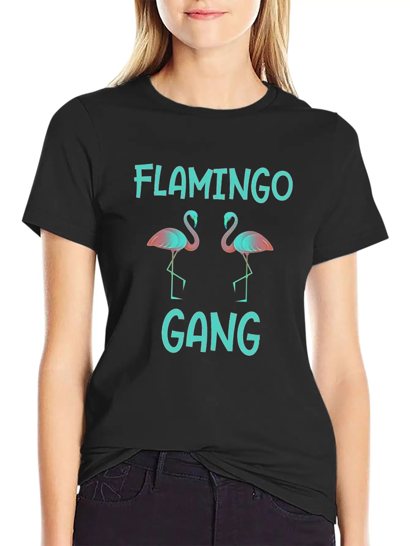 Flamingo Gang Cool Gift Flamingos Stylish Everyday T-Shirt – Unisex Basic Cotton Tee