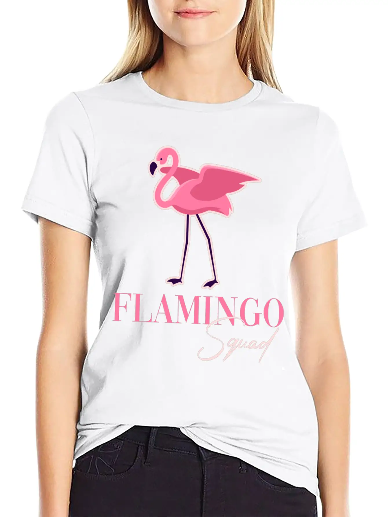 Flamingo Squad Basic Graphic T-Shirt – Daily Comfort In Soft Cotton