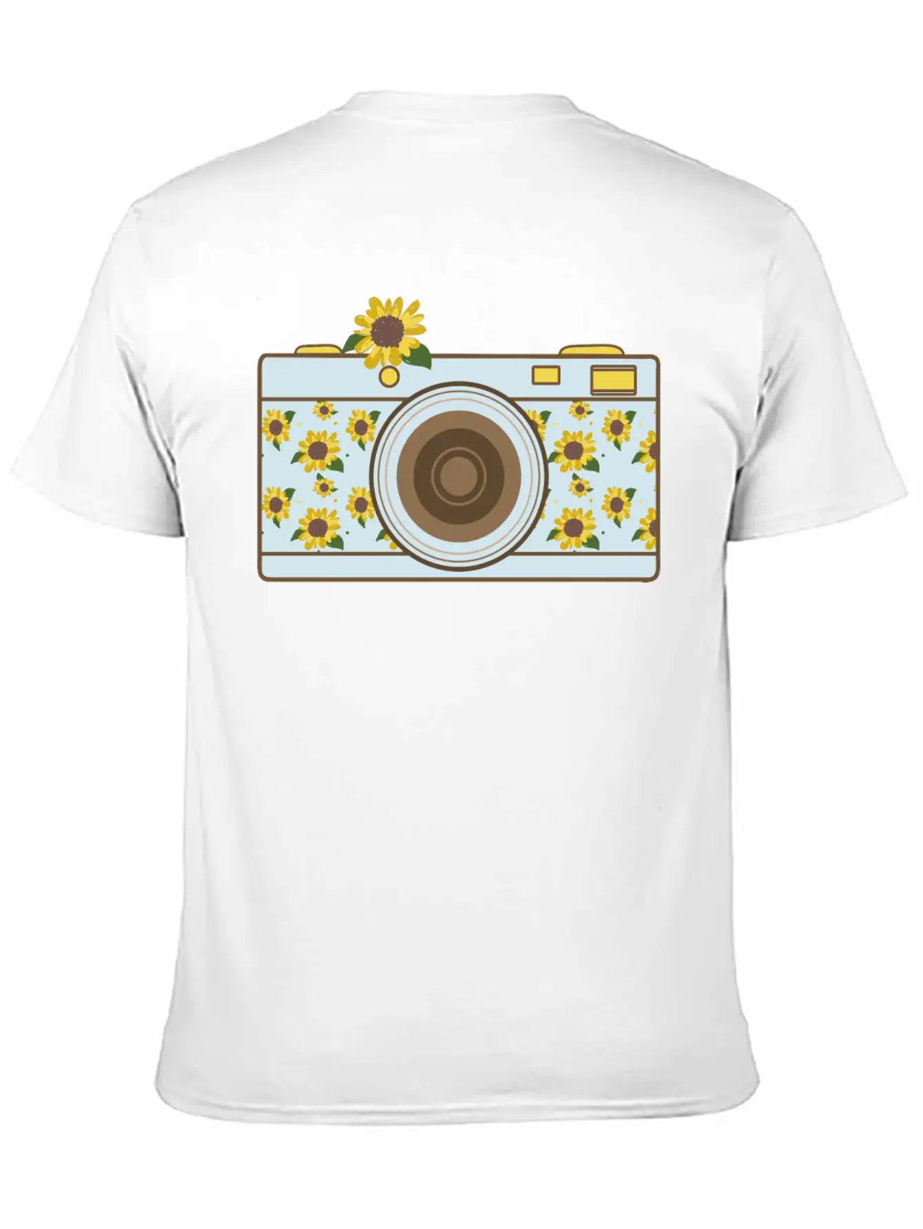 Floral Camera Stylish Everyday T-Shirt – Unisex Basic Cotton Tee