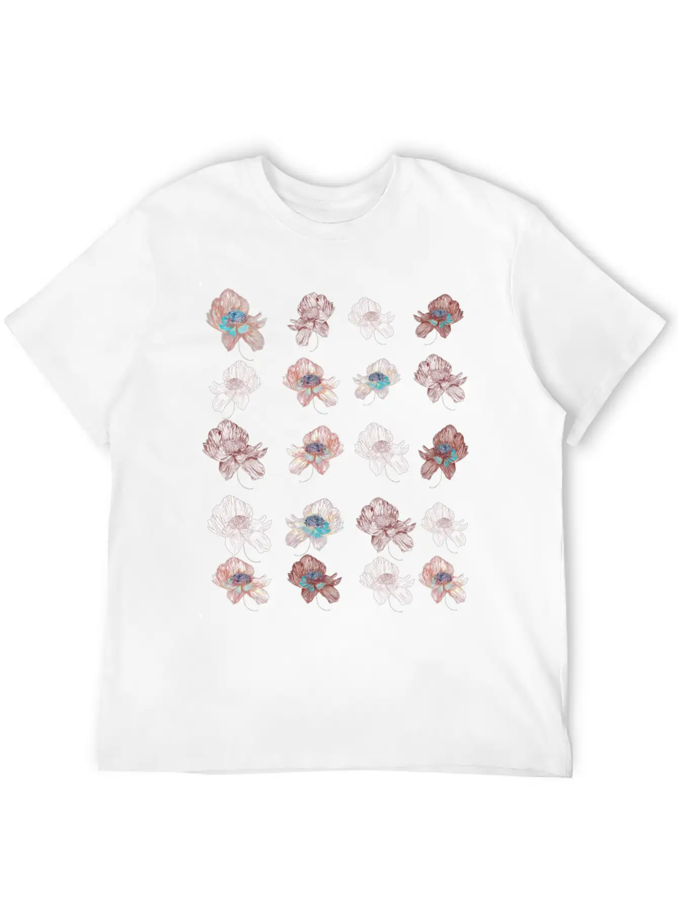 Floral Pattern Basic Graphic T-Shirt – Daily Comfort In Soft Cotton