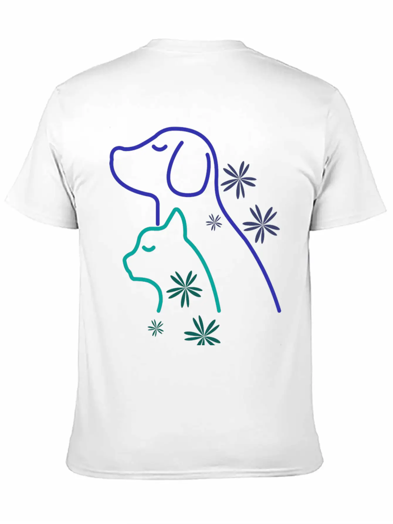 Floral Pet Lover Stylish Everyday T-Shirt – Unisex Basic Cotton Tee