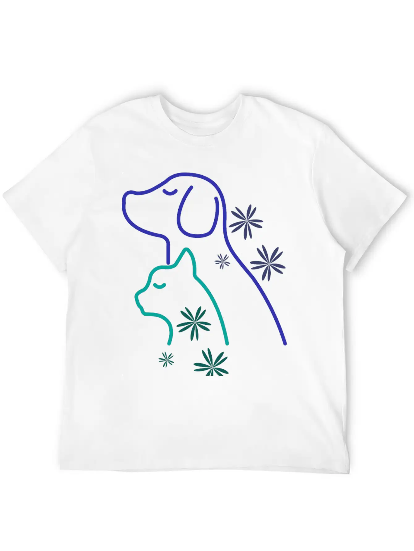 Floral Pet Lover Stylish Everyday T-Shirt – Unisex Basic Cotton Tee