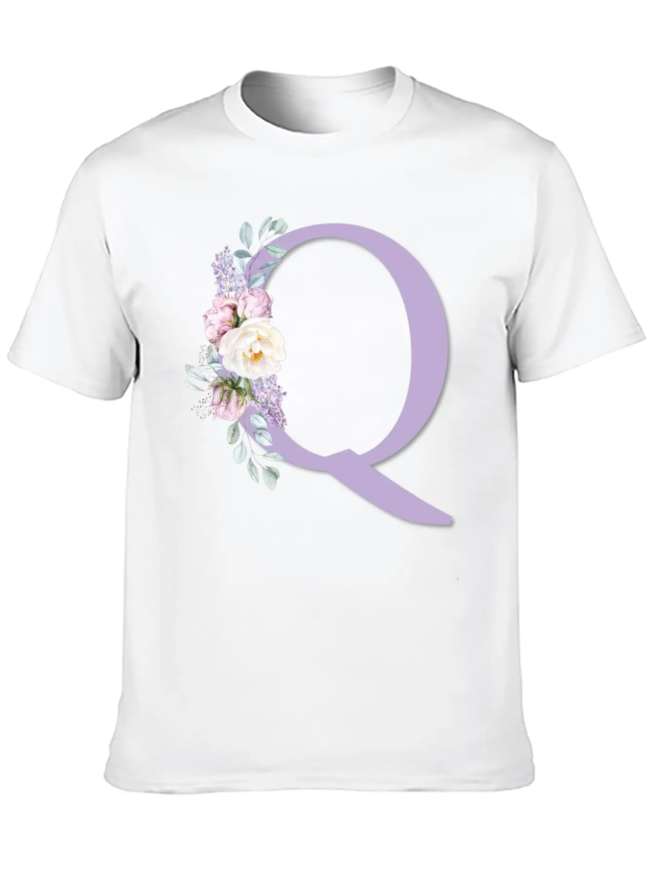 Floral Q Lightweight Cotton T-Shirt – Daily Comfort Graphic Shirt