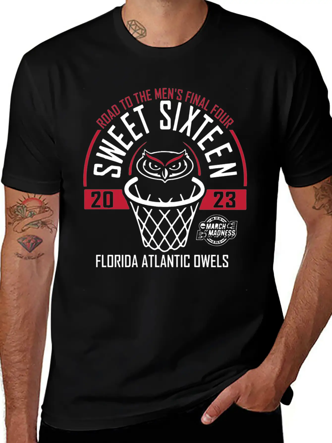 Florida Atlantic Owls Sweet Madness Basketball Classic Crew Neck Graphic Tee – Everyday Minimal Look