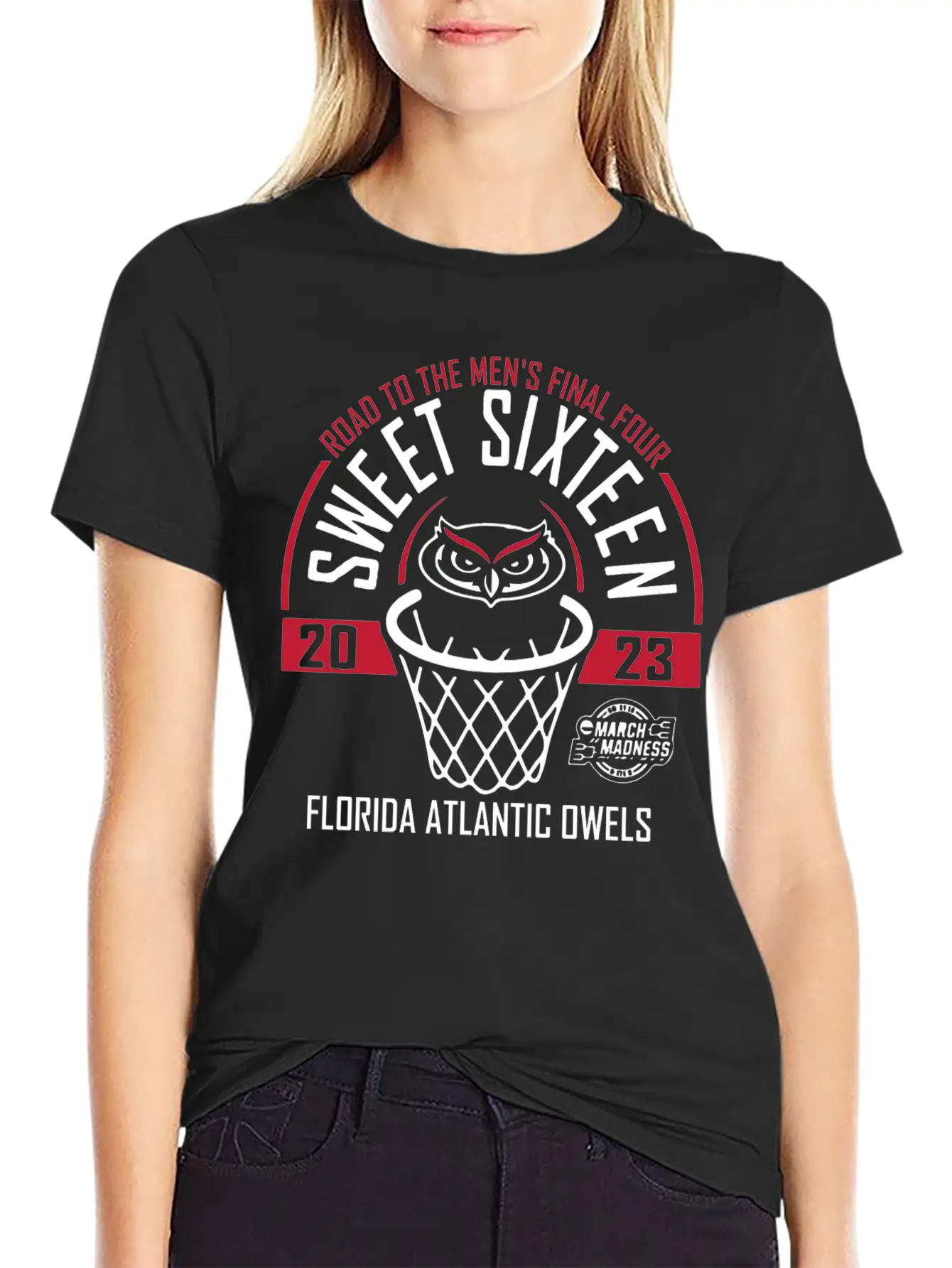 Florida Atlantic Owls Sweet Madness Basketball Classic Crew Neck Graphic Tee – Everyday Minimal Look