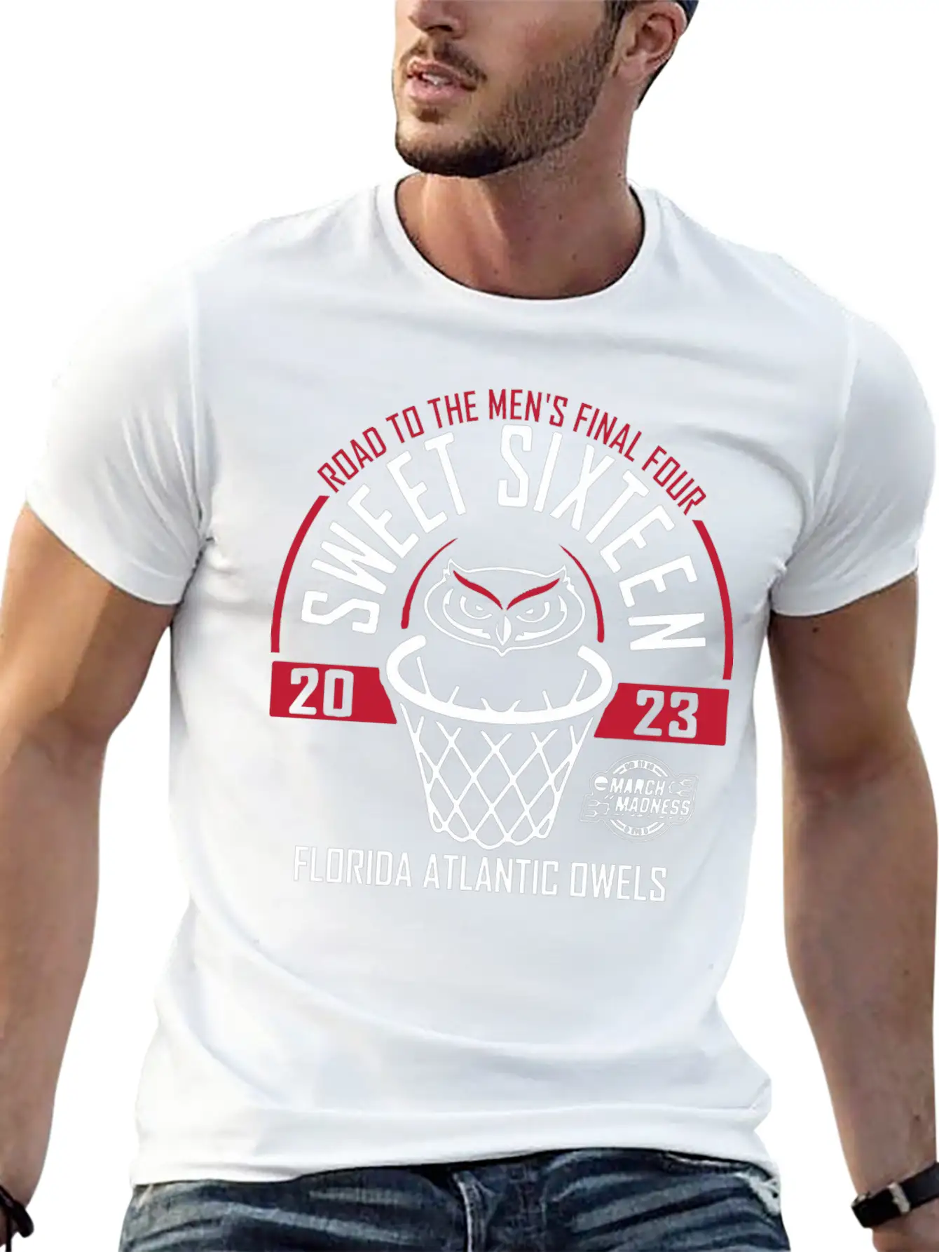 Florida Atlantic Owls Sweet Madness Basketball Classic Crew Neck Graphic Tee – Everyday Minimal Look