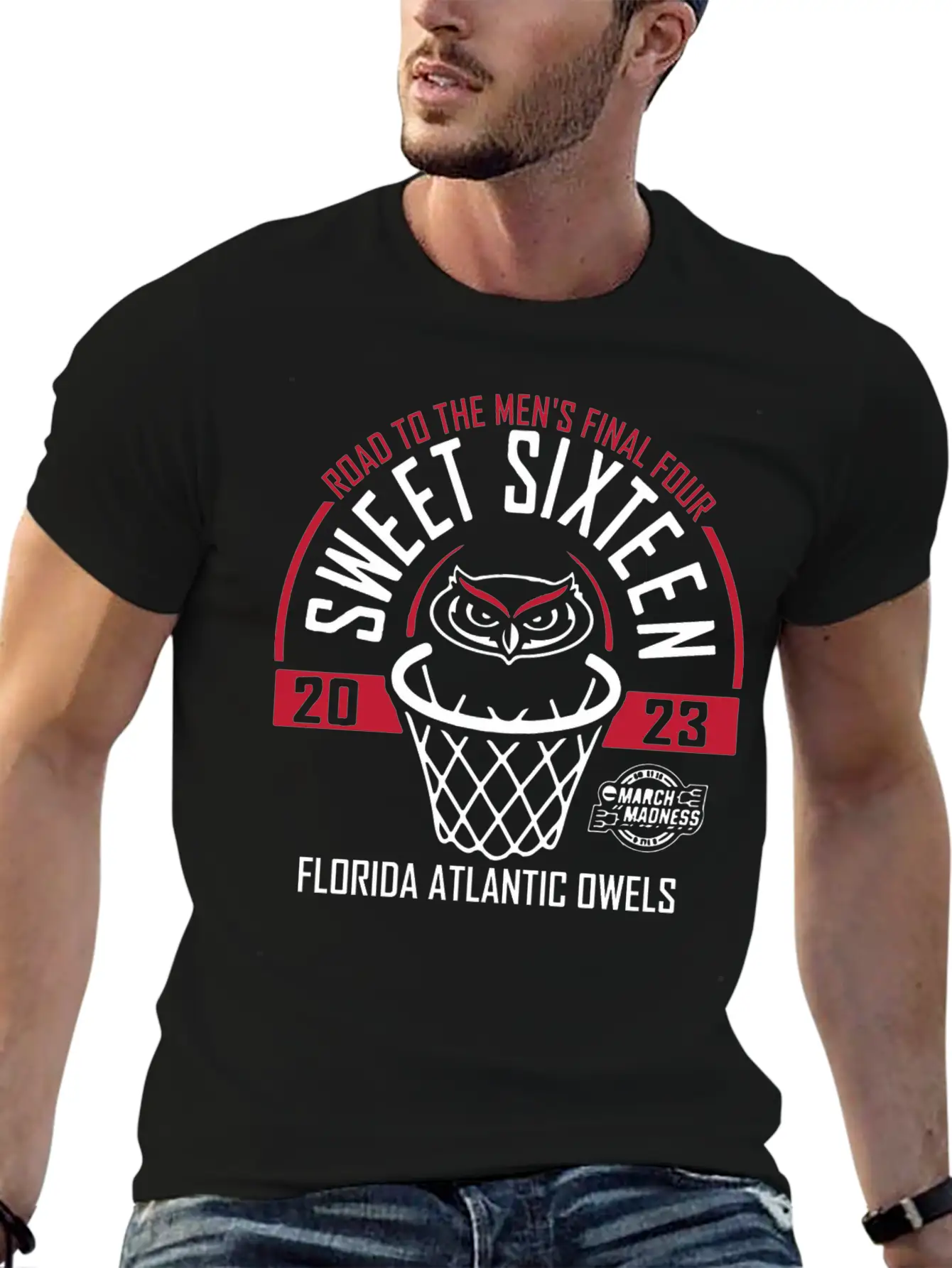 Florida Atlantic Owls Sweet Madness Basketball Classic Crew Neck Graphic Tee – Everyday Minimal Look
