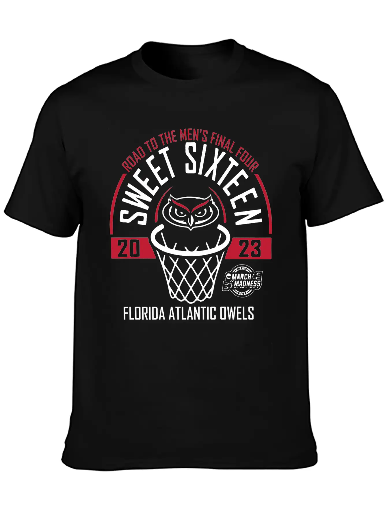 Florida Atlantic Owls Sweet Madness Basketball Classic Crew Neck Graphic Tee – Everyday Minimal Look