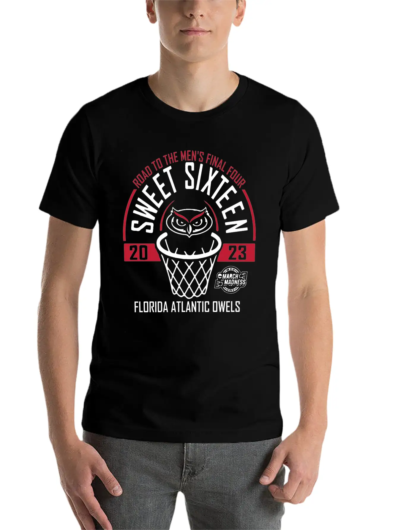 Florida Atlantic Owls Sweet Madness Basketball Classic Crew Neck Graphic Tee – Everyday Minimal Look