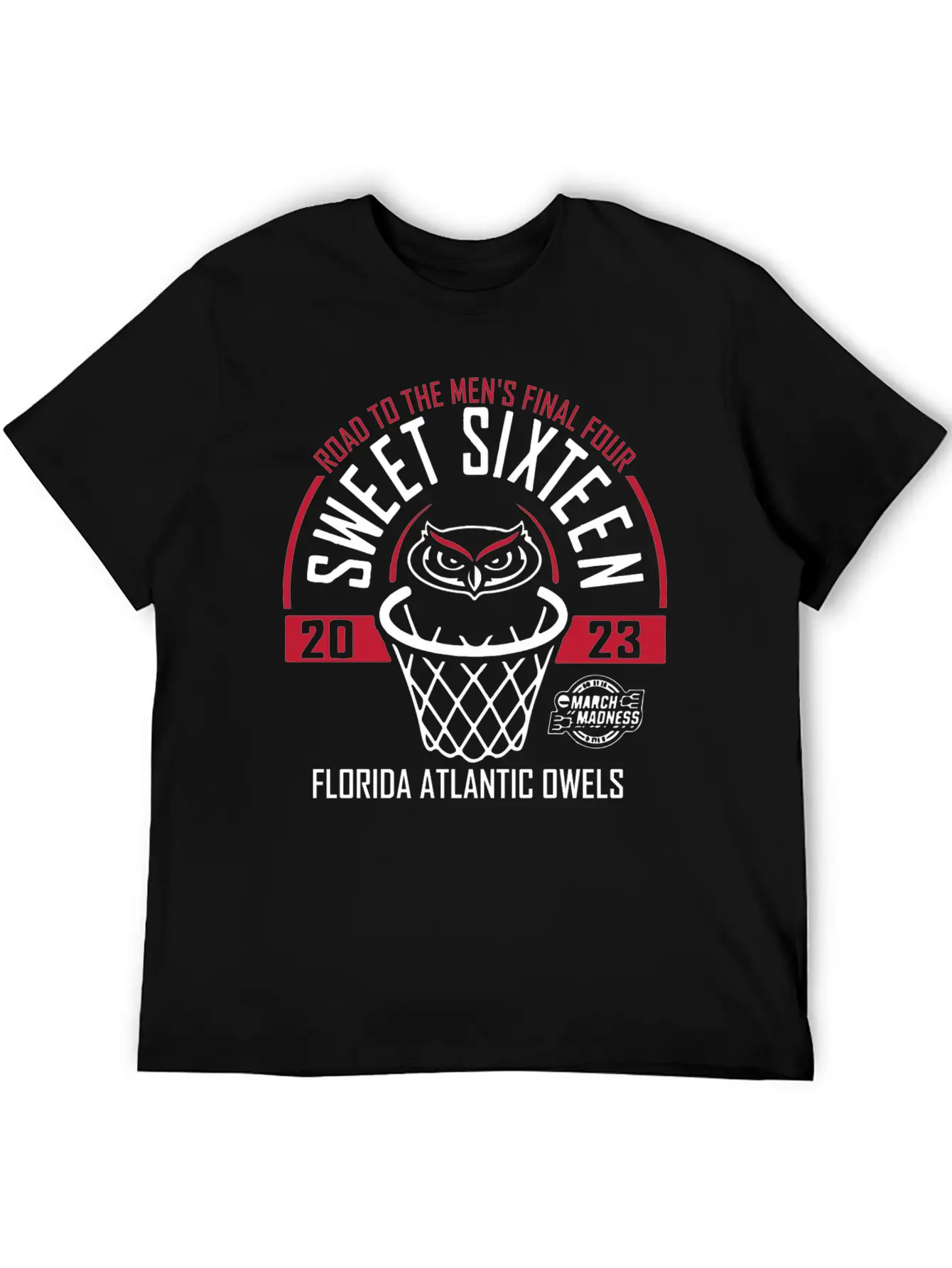 Florida Atlantic Owls Sweet Madness Basketball Classic Crew Neck Graphic Tee – Everyday Minimal Look