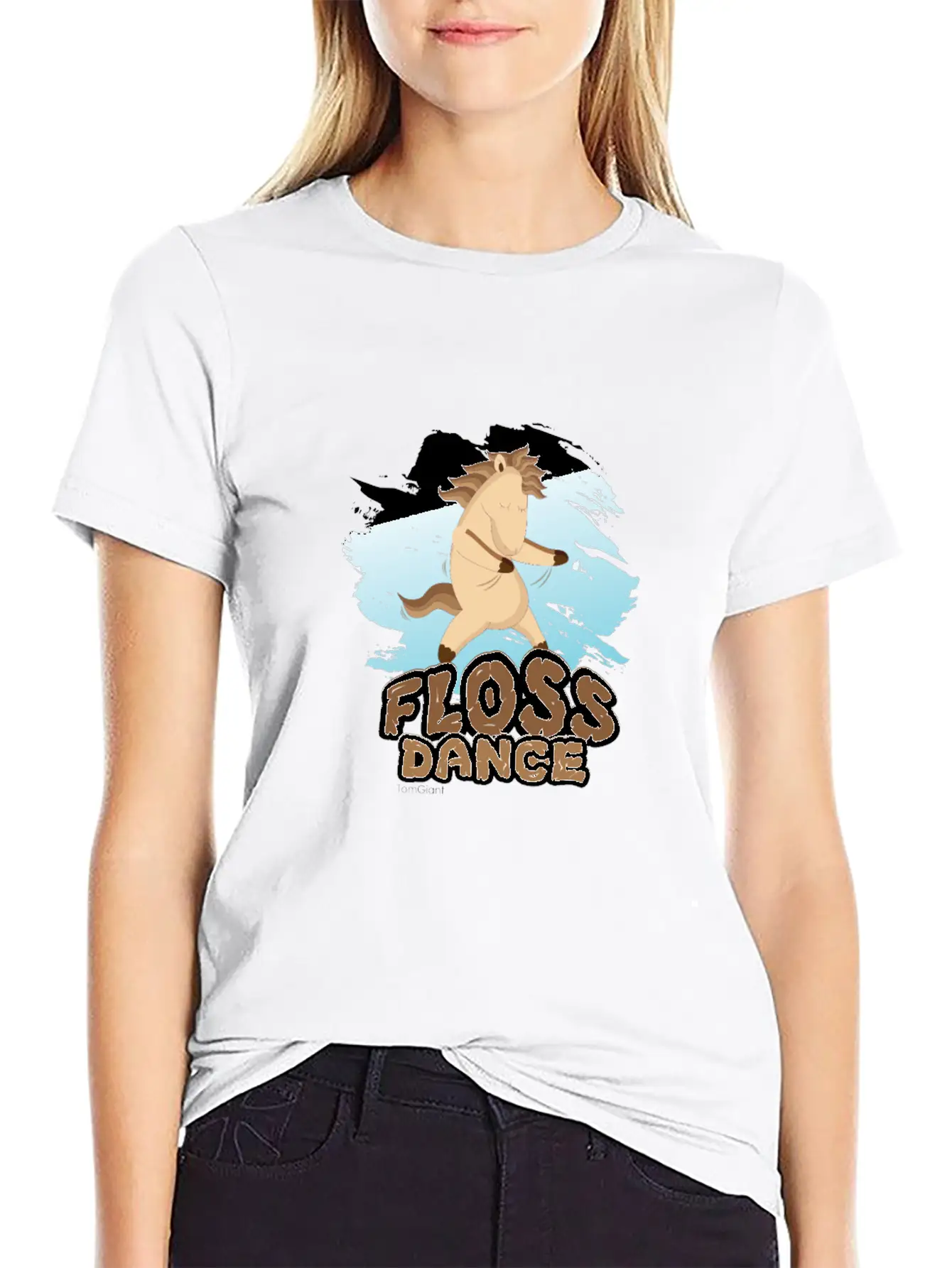 Floss Dance Move Horse Basic Graphic T-Shirt – Daily Comfort In Soft Cotton