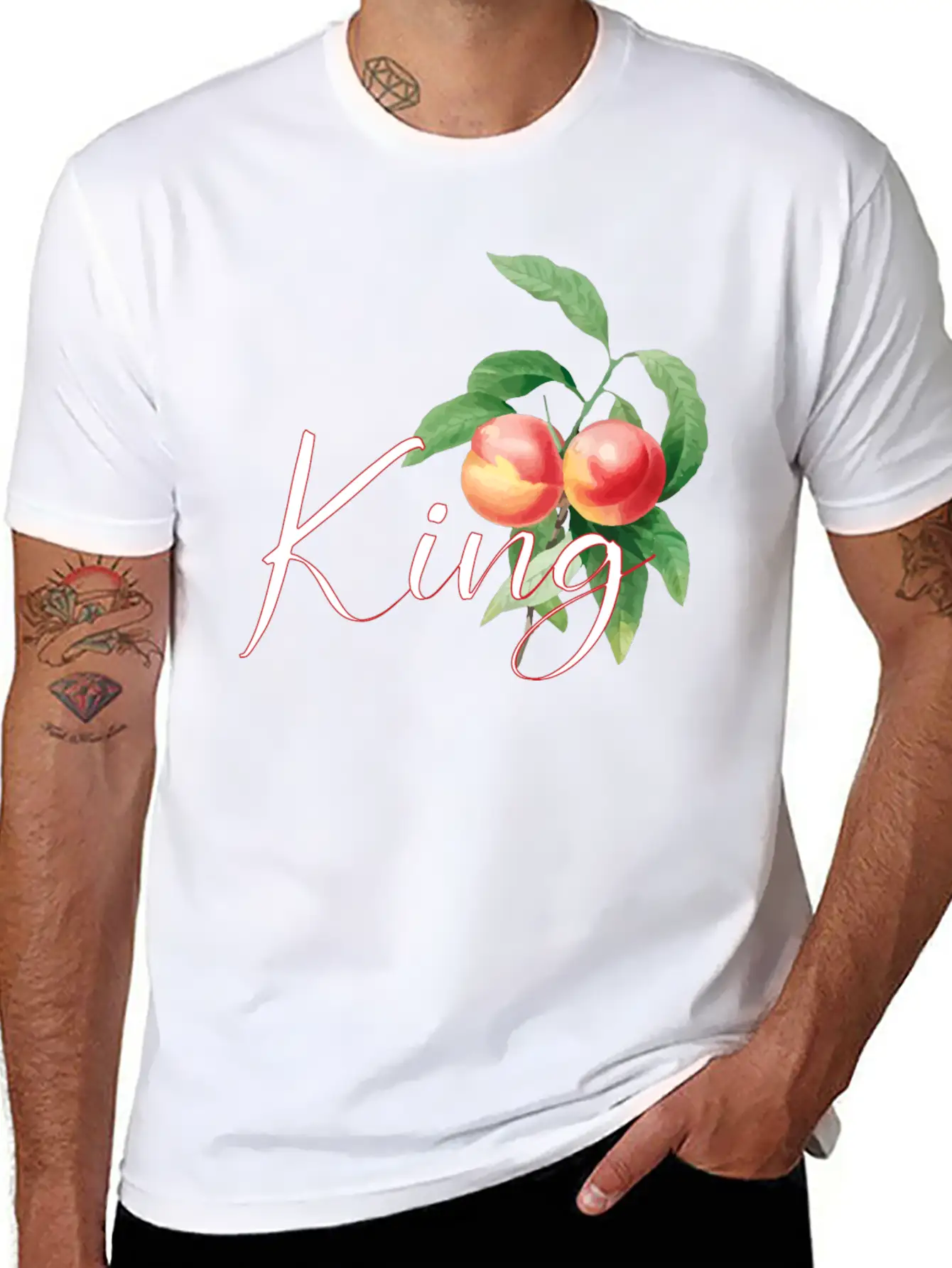 Flower King Couple Stylish Everyday T-Shirt – Unisex Basic Cotton Tee