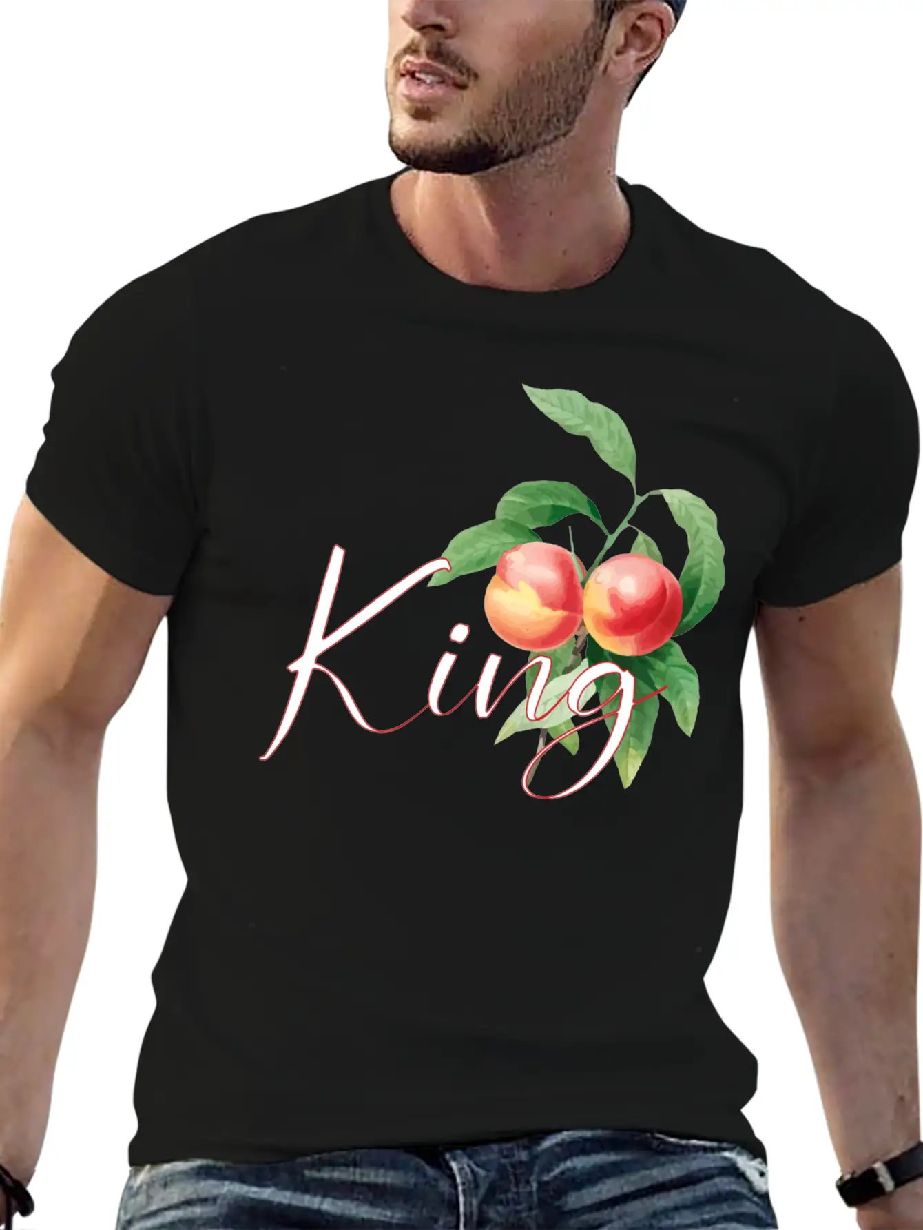 Flower King Couple Stylish Everyday T-Shirt – Unisex Basic Cotton Tee