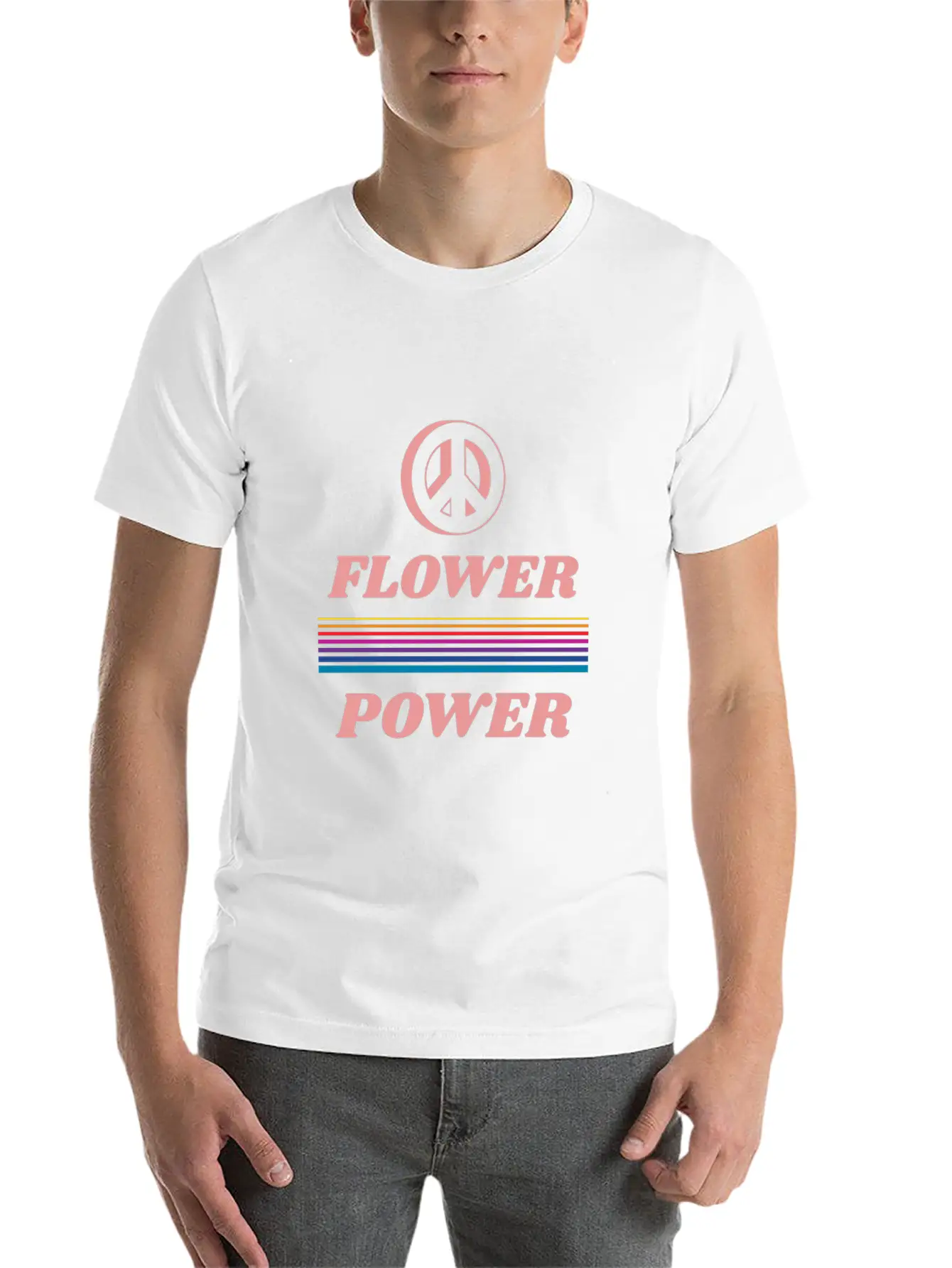 Flower Power Peace Stylish Everyday T-Shirt – Unisex Basic Cotton Tee