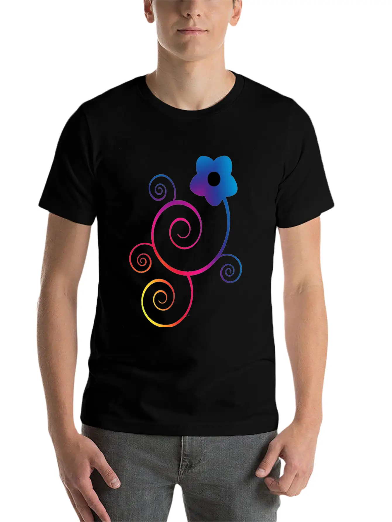 Flower Swirl 22 Stylish Everyday T-Shirt – Unisex Basic Cotton Tee