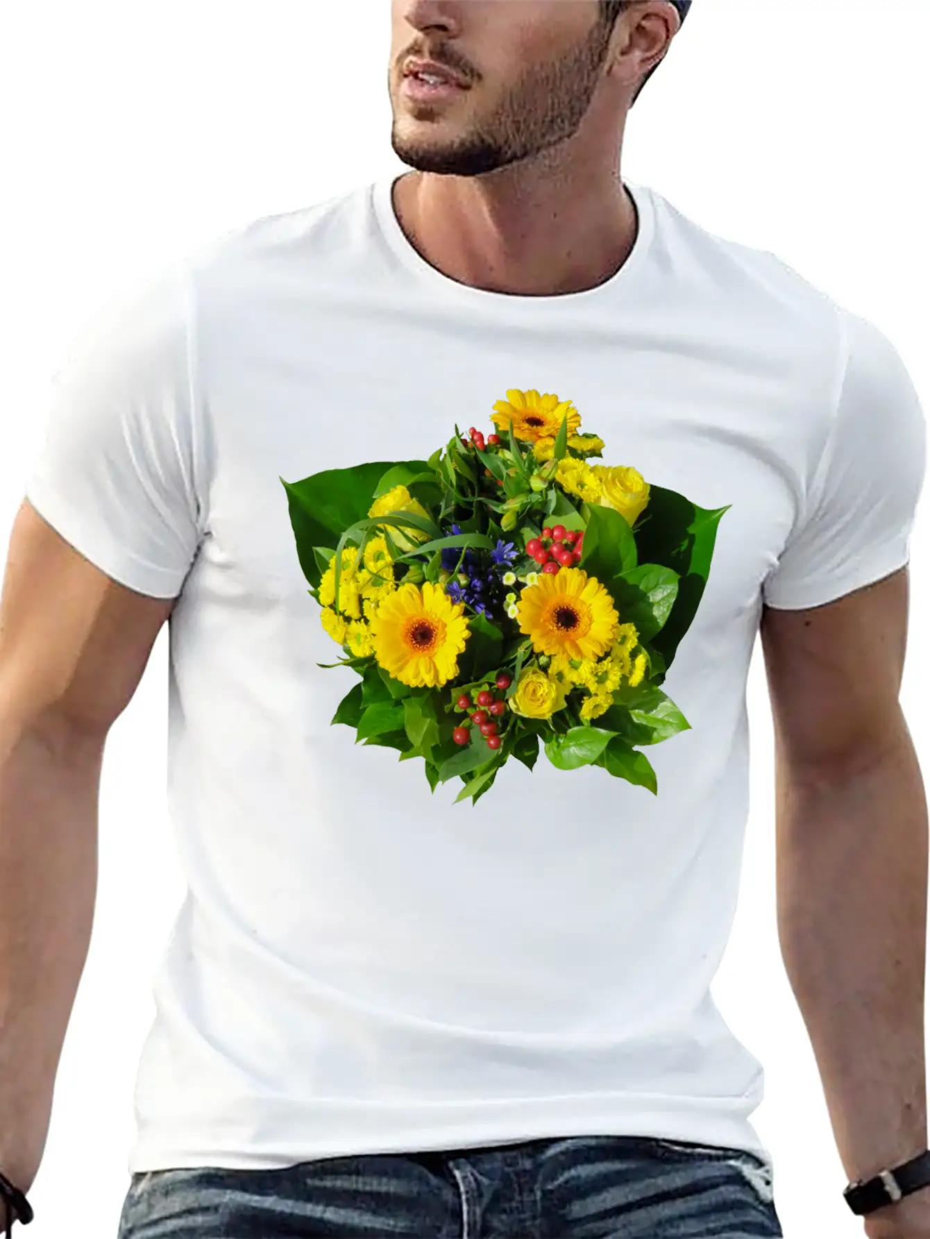 Flowers Lilies Tulips Orchids Sunflower Dahlia Ger Stylish Everyday T-Shirt – Unisex Basic Cotton Tee