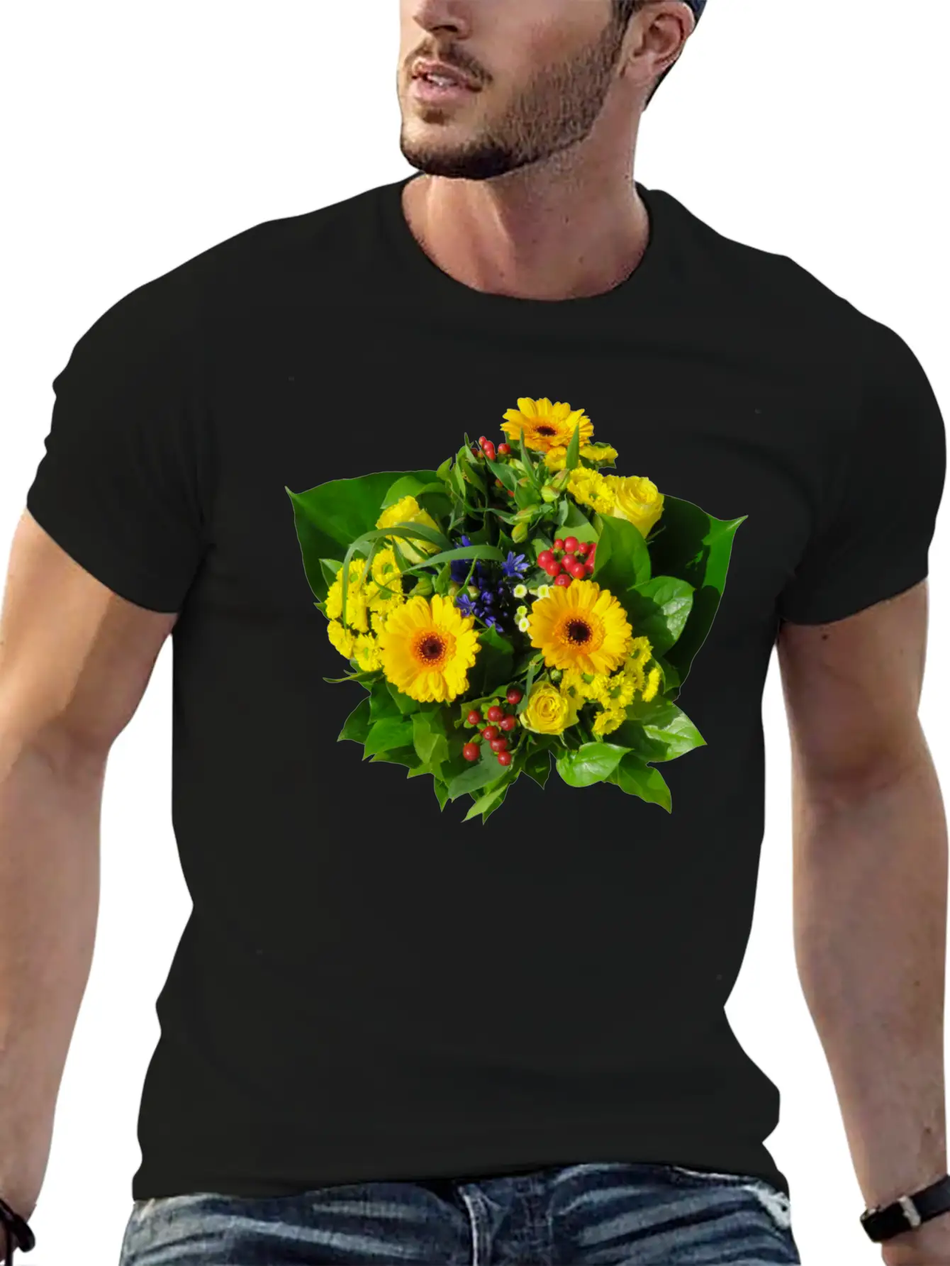 Flowers Lilies Tulips Orchids Sunflower Dahlia Ger Stylish Everyday T-Shirt – Unisex Basic Cotton Tee