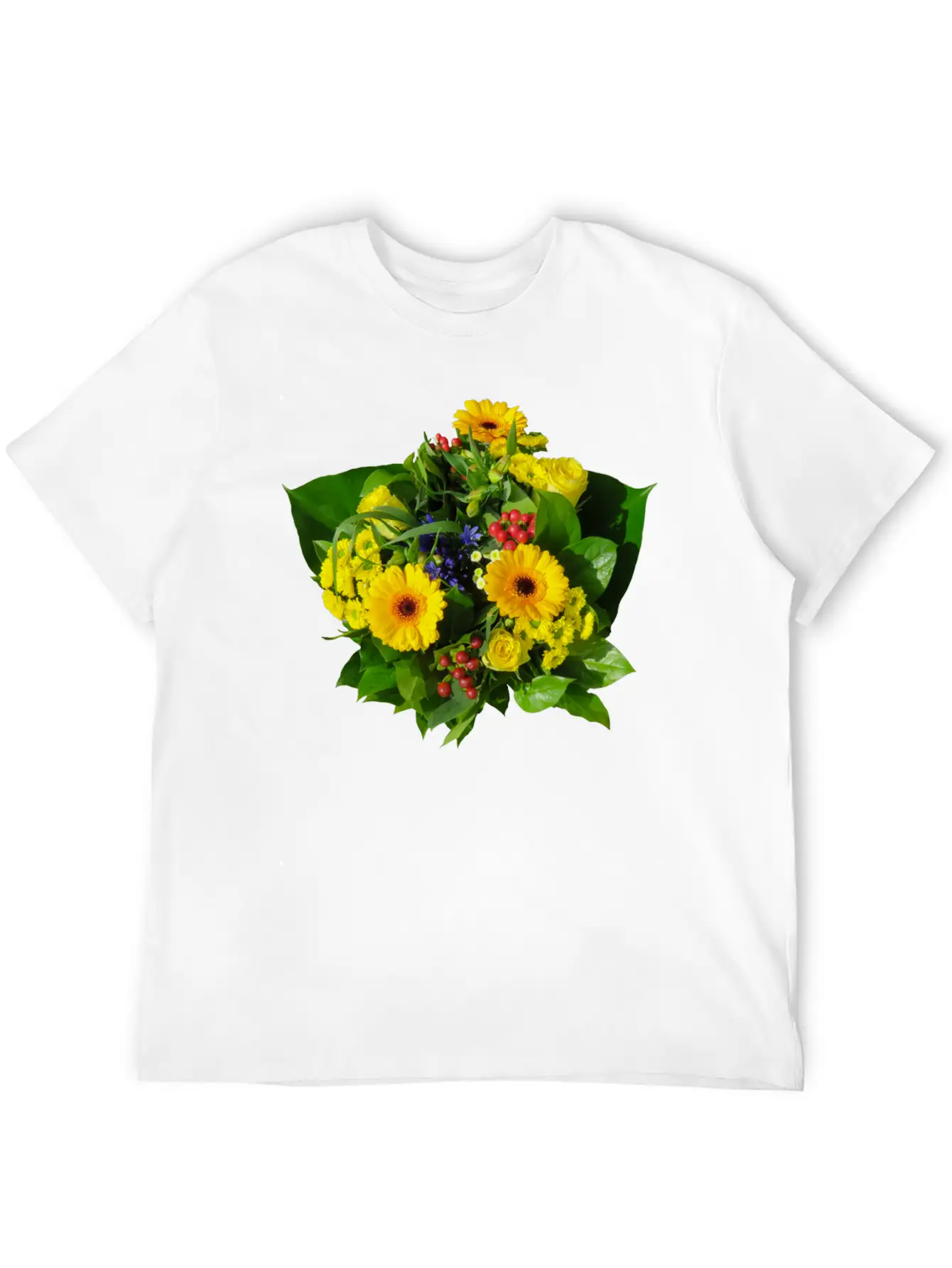 Flowers Lilies Tulips Orchids Sunflower Dahlia Ger Stylish Everyday T-Shirt – Unisex Basic Cotton Tee