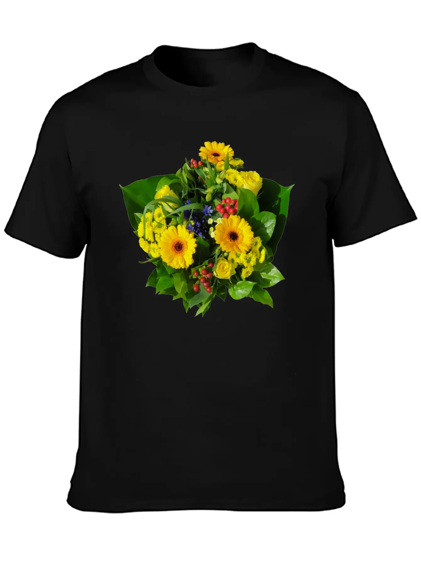 Flowers Lilies Tulips Orchids Sunflower Dahlia Ger Stylish Everyday T-Shirt – Unisex Basic Cotton Tee