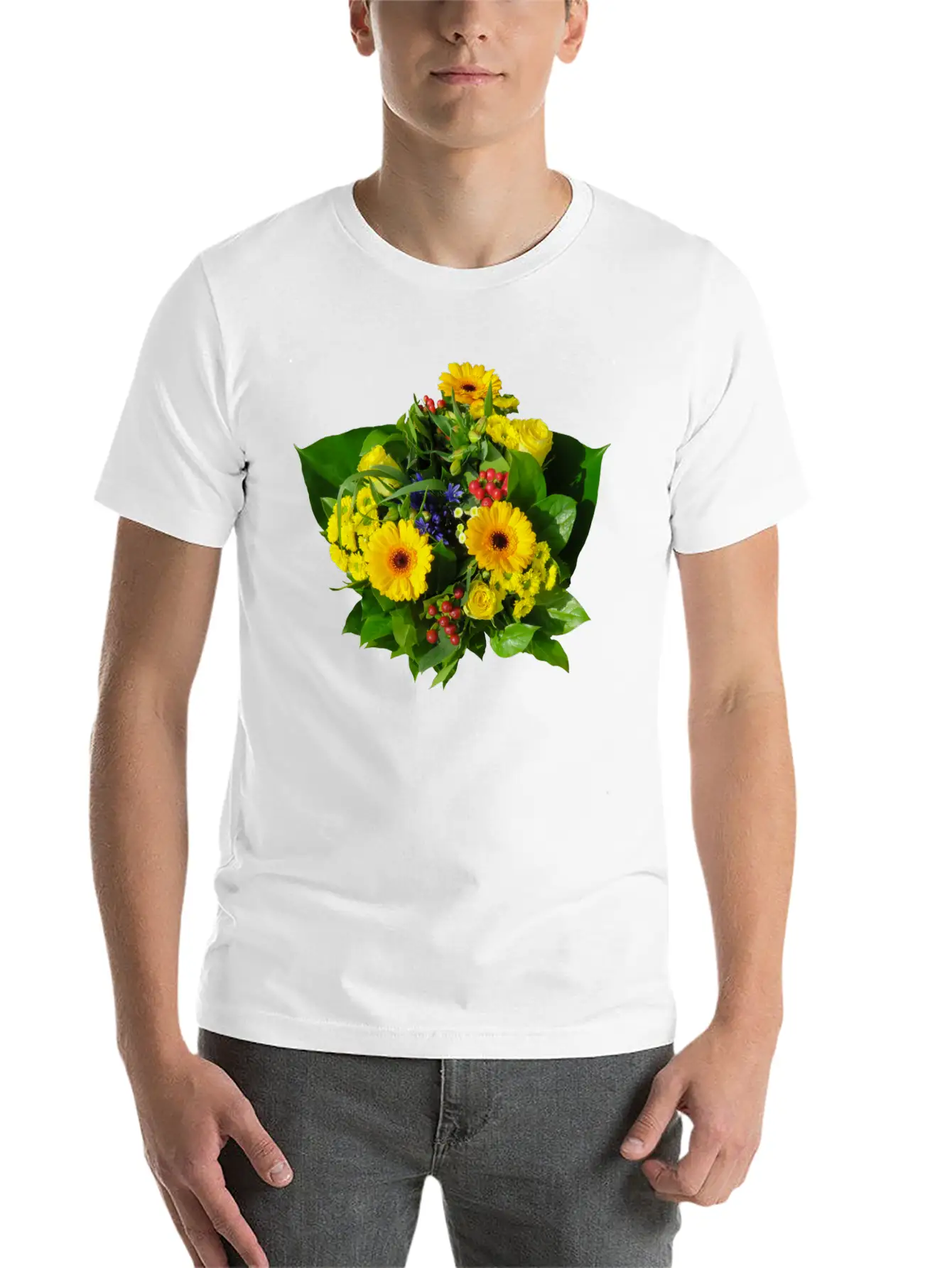 Flowers Lilies Tulips Orchids Sunflower Dahlia Ger Stylish Everyday T-Shirt – Unisex Basic Cotton Tee