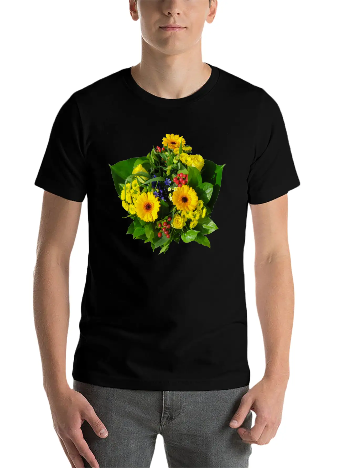 Flowers Lilies Tulips Orchids Sunflower Dahlia Ger Stylish Everyday T-Shirt – Unisex Basic Cotton Tee