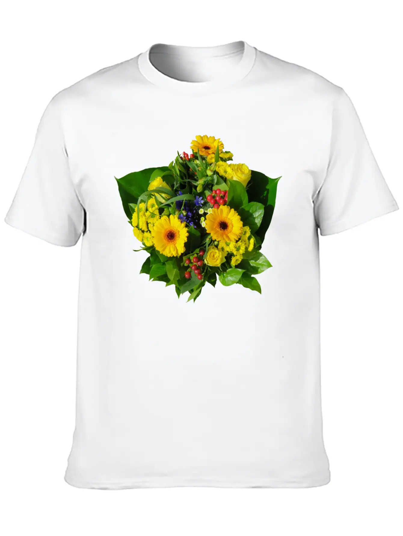 Flowers Lilies Tulips Orchids Sunflower Dahlia Ger Stylish Everyday T-Shirt – Unisex Basic Cotton Tee