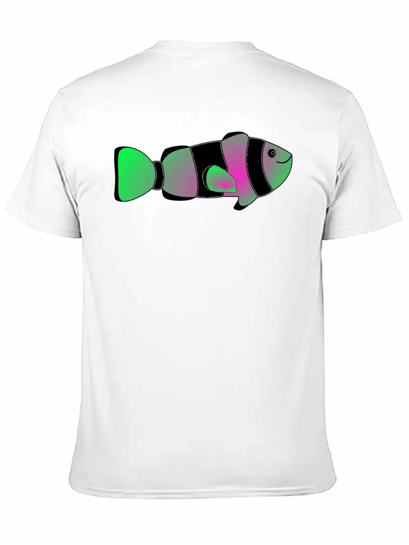 Flowfish Pink To Green Casual Graphic T-Shirt – Simple And Comfortable Daily Wear
