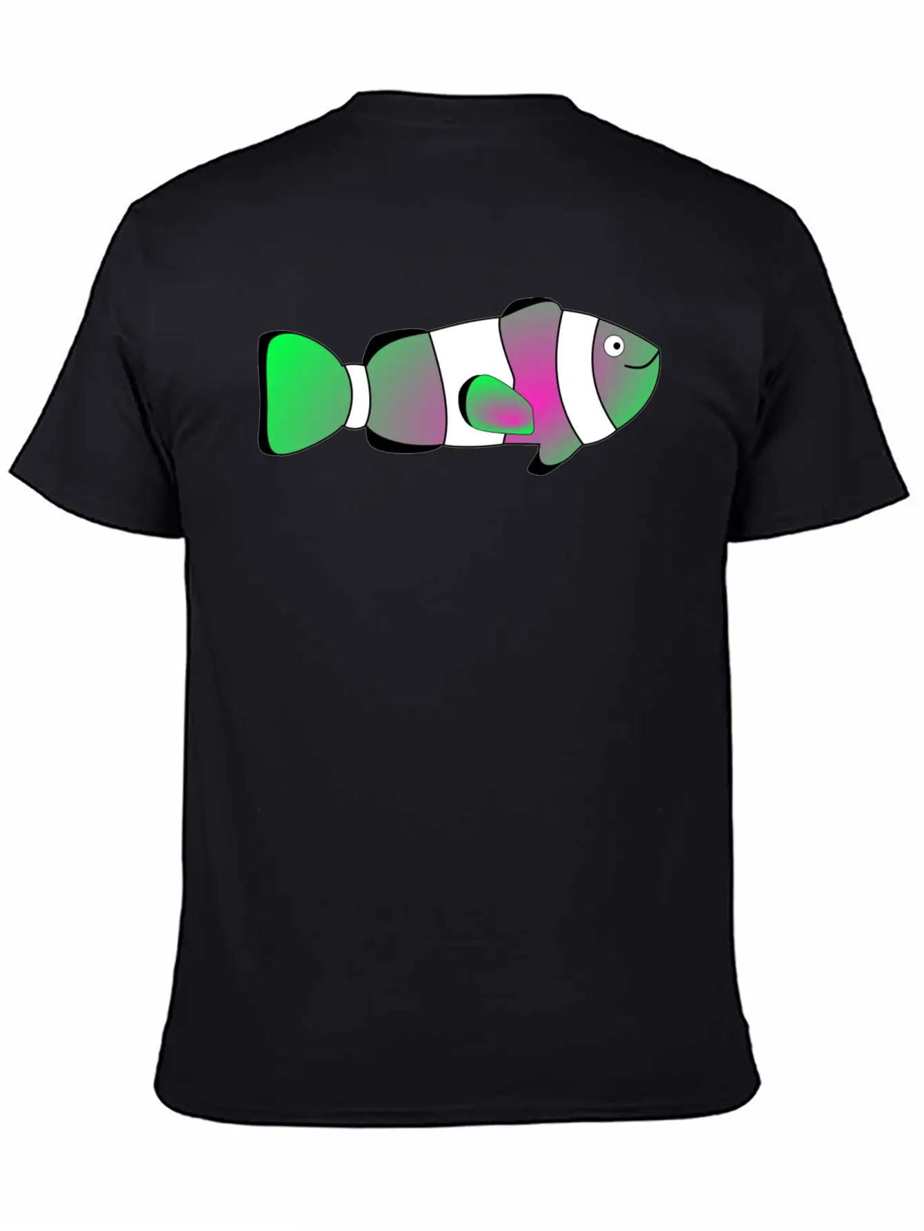 Flowfish Pink To Green Casual Graphic T-Shirt – Simple And Comfortable Daily Wear