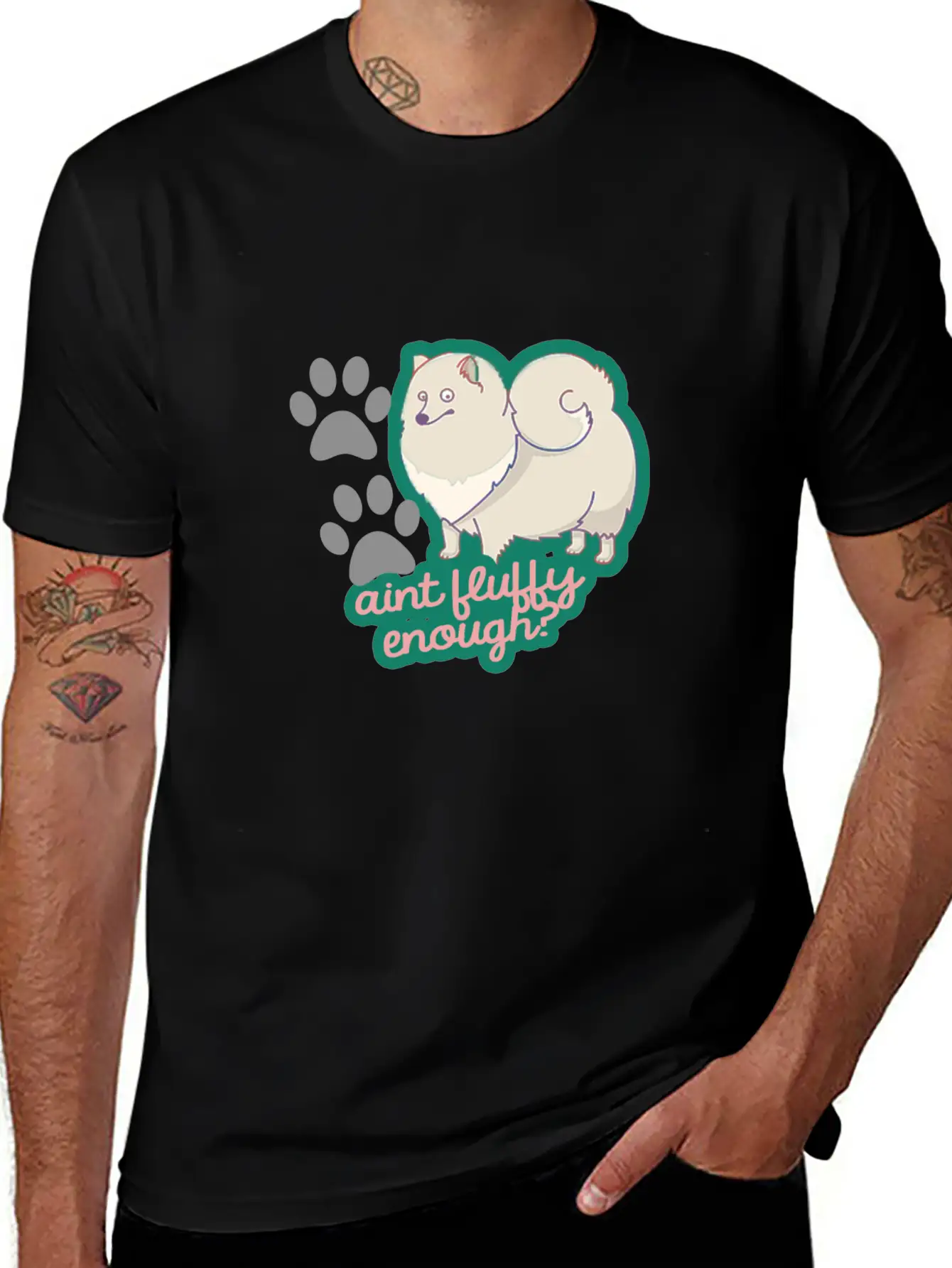 Fluffy Dog Basic Graphic T-Shirt – Daily Comfort In Soft Cotton
