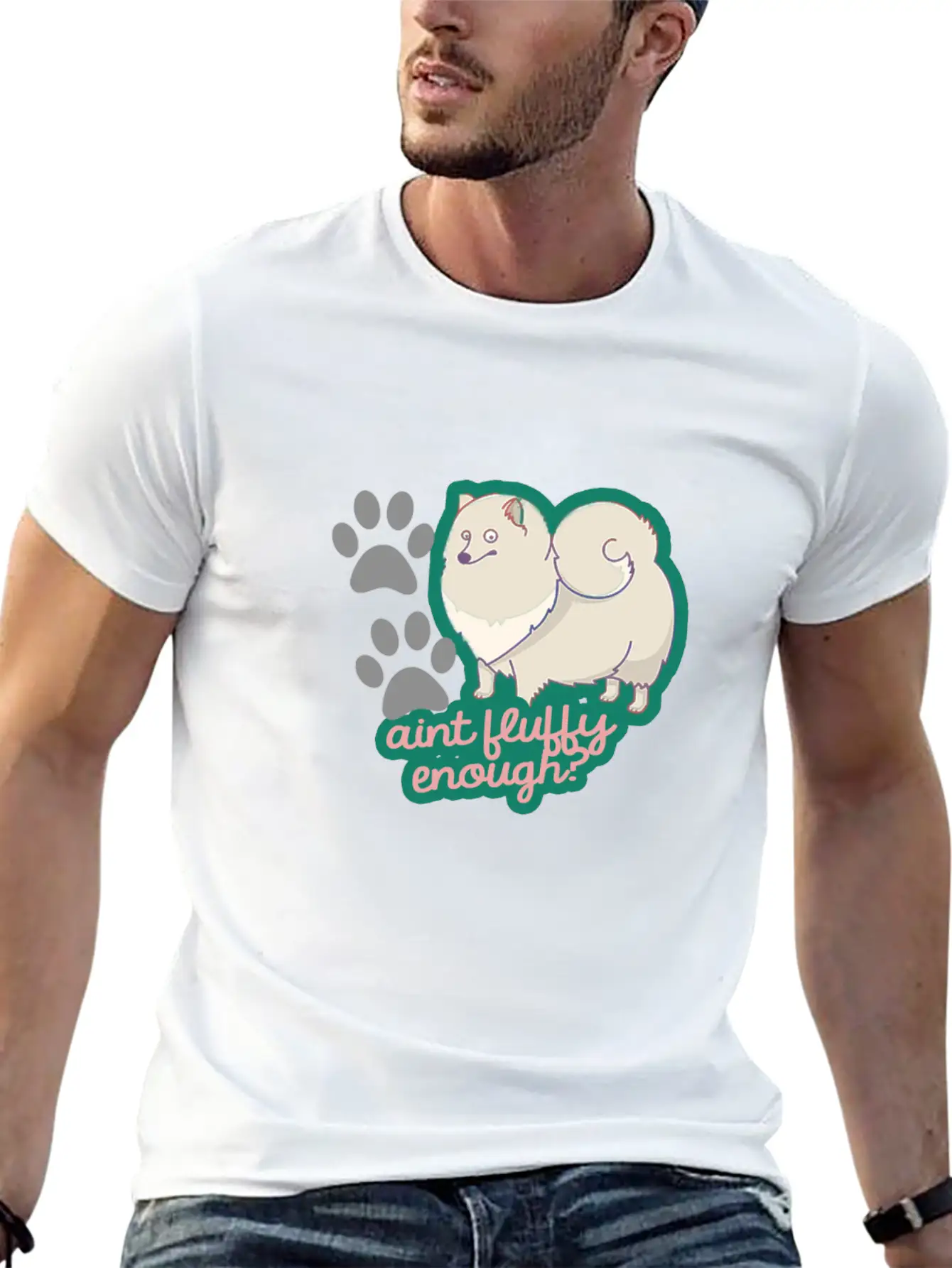 Fluffy Dog Basic Graphic T-Shirt – Daily Comfort In Soft Cotton