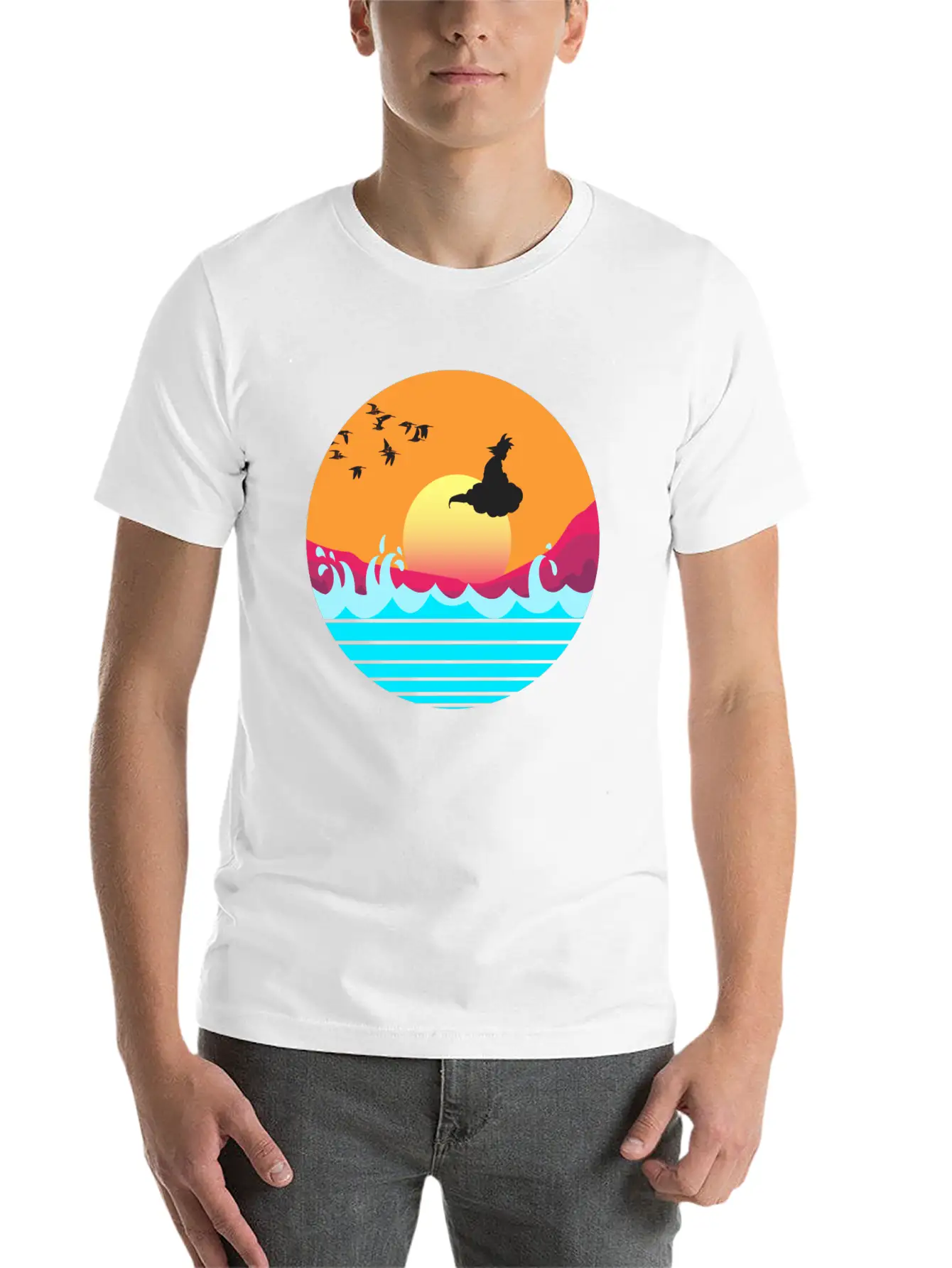 Flying Sunset Stylish Everyday T-Shirt – Unisex Basic Cotton Tee