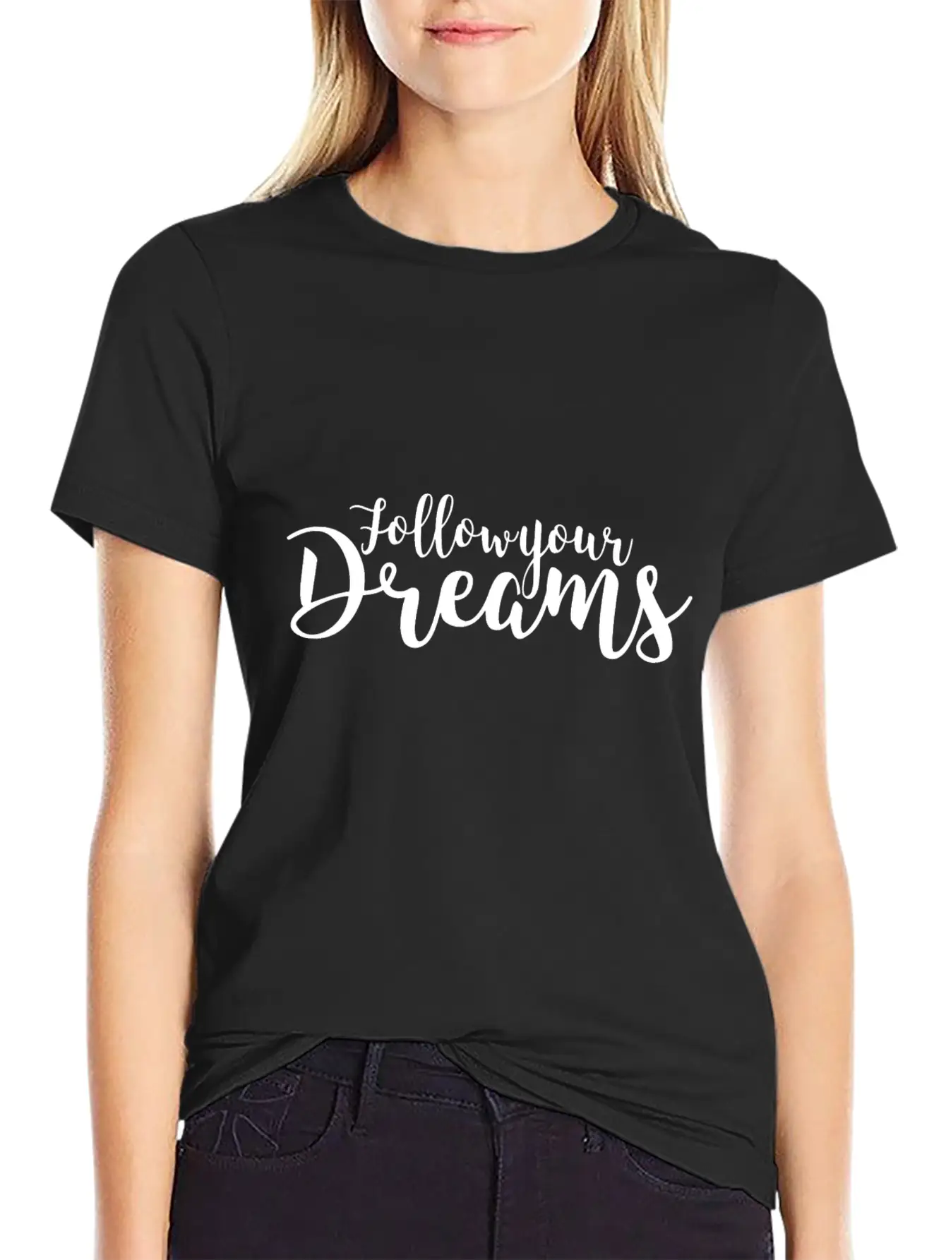 Follow Your Dreams Typography Unisex Casual T-Shirt – Clean Design For Daily Comfort