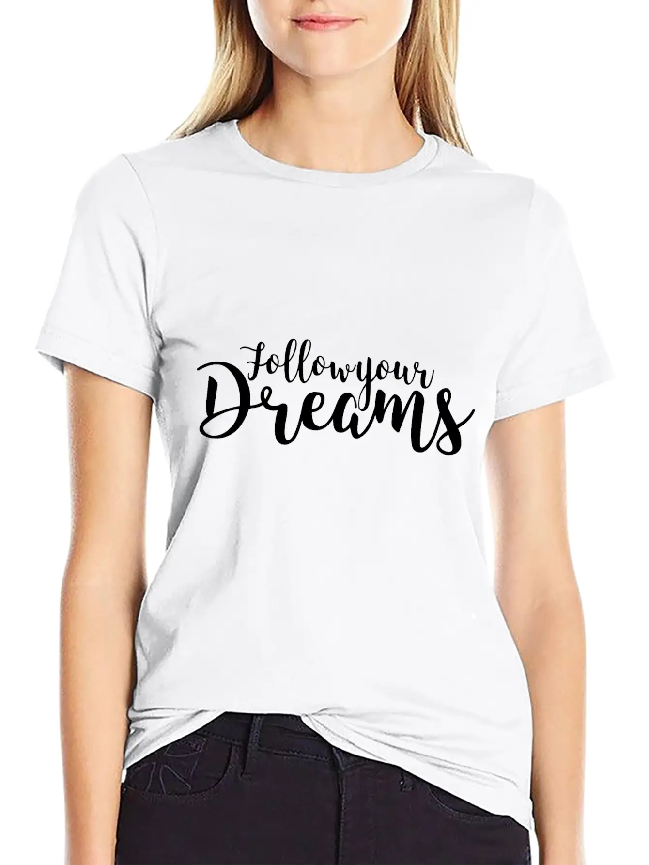 Follow Your Dreams Typography Unisex Casual T-Shirt – Clean Design For Daily Comfort