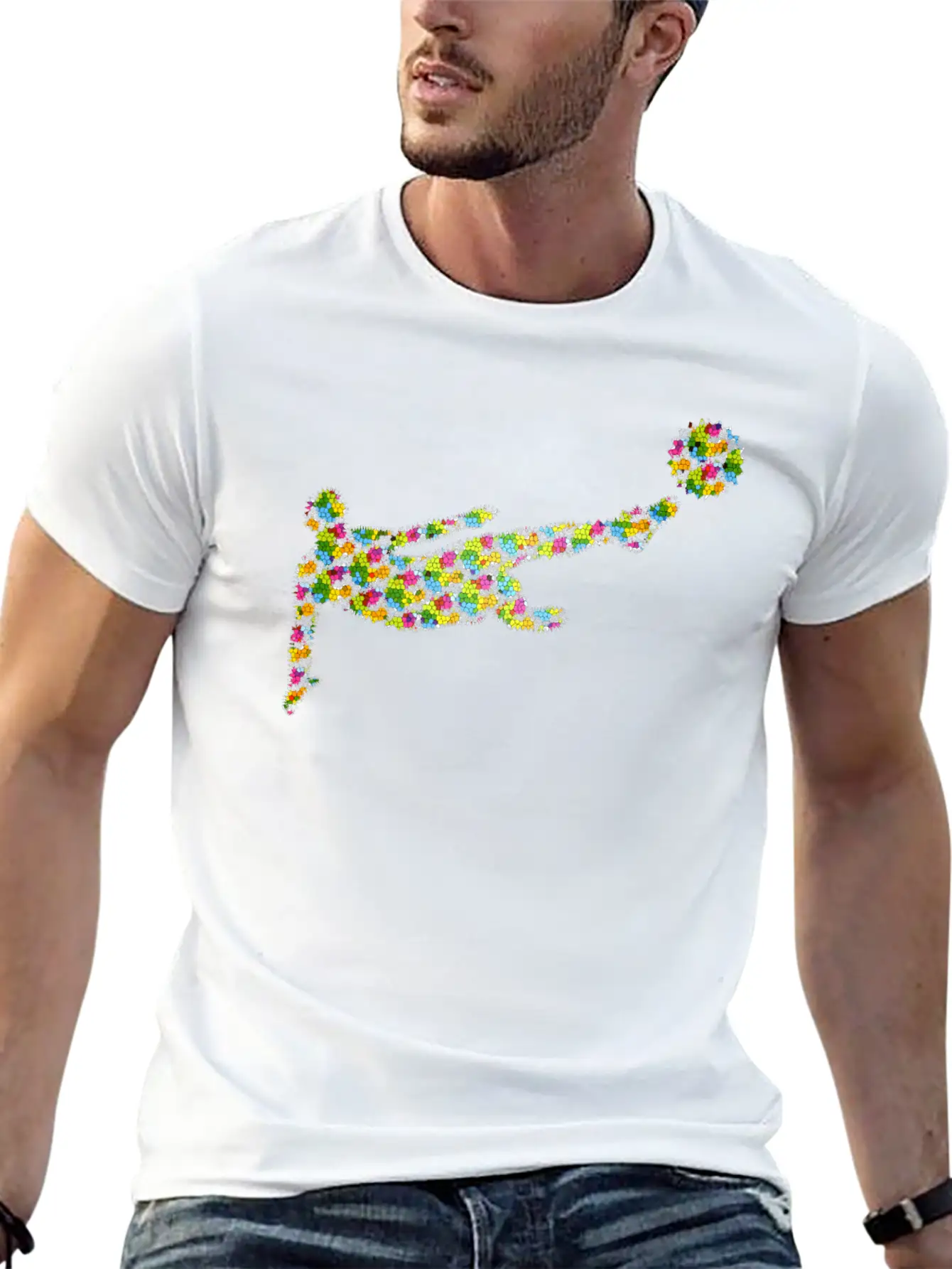 Footballer Design Creative Artwork Art Exclusive Essential Cotton Tee For Daily Outfits – Unisex Style